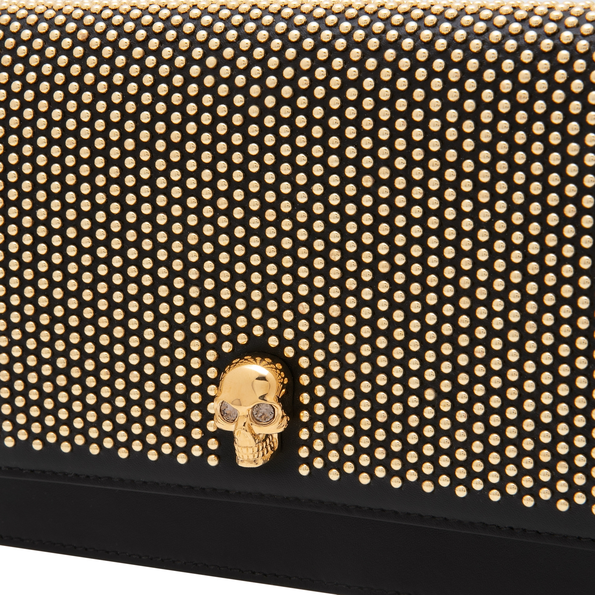 Studded skull clutch, Black