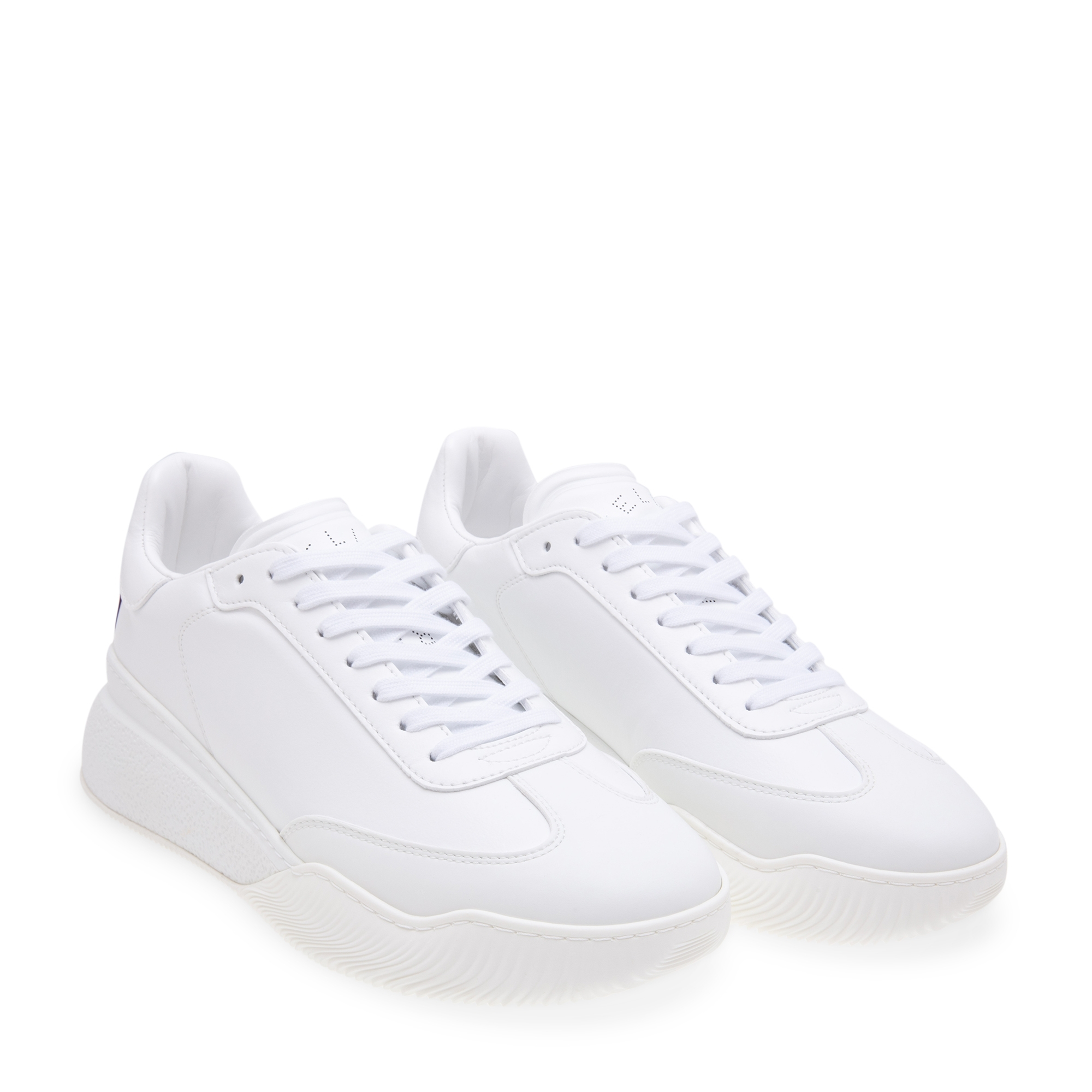 Loop lace-up sneakers, White