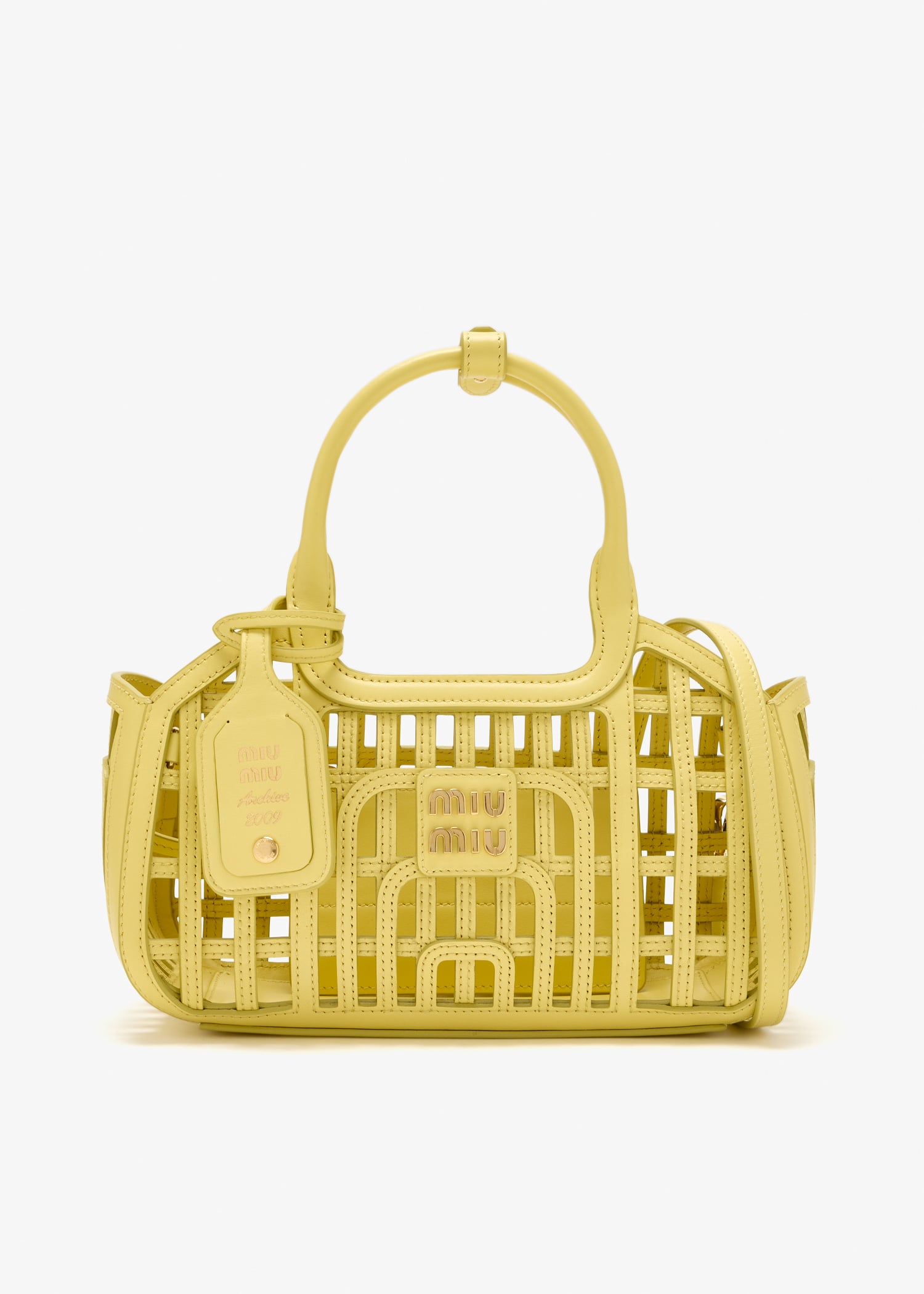 Leather basket bag, Yellow
Leather basket bag, Yellow