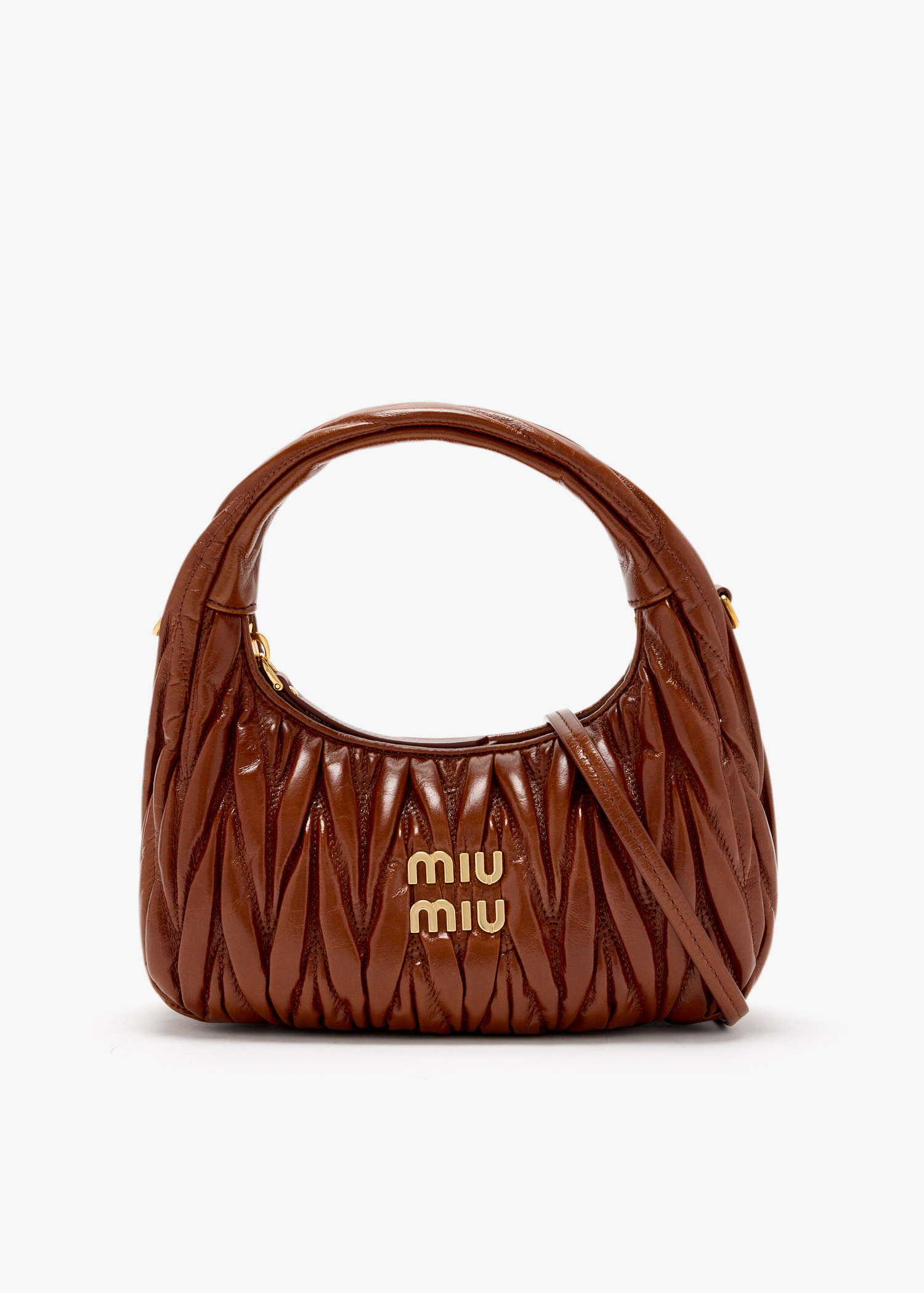 Wander matelassé nappa leather hobo bag, Brown
Wander matelassé nappa leather hobo bag, Brown