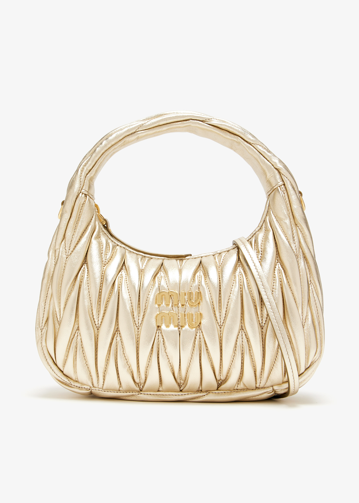 Wander matelassé small hobo bag, Gold
Wander matelassé small hobo bag, Gold
