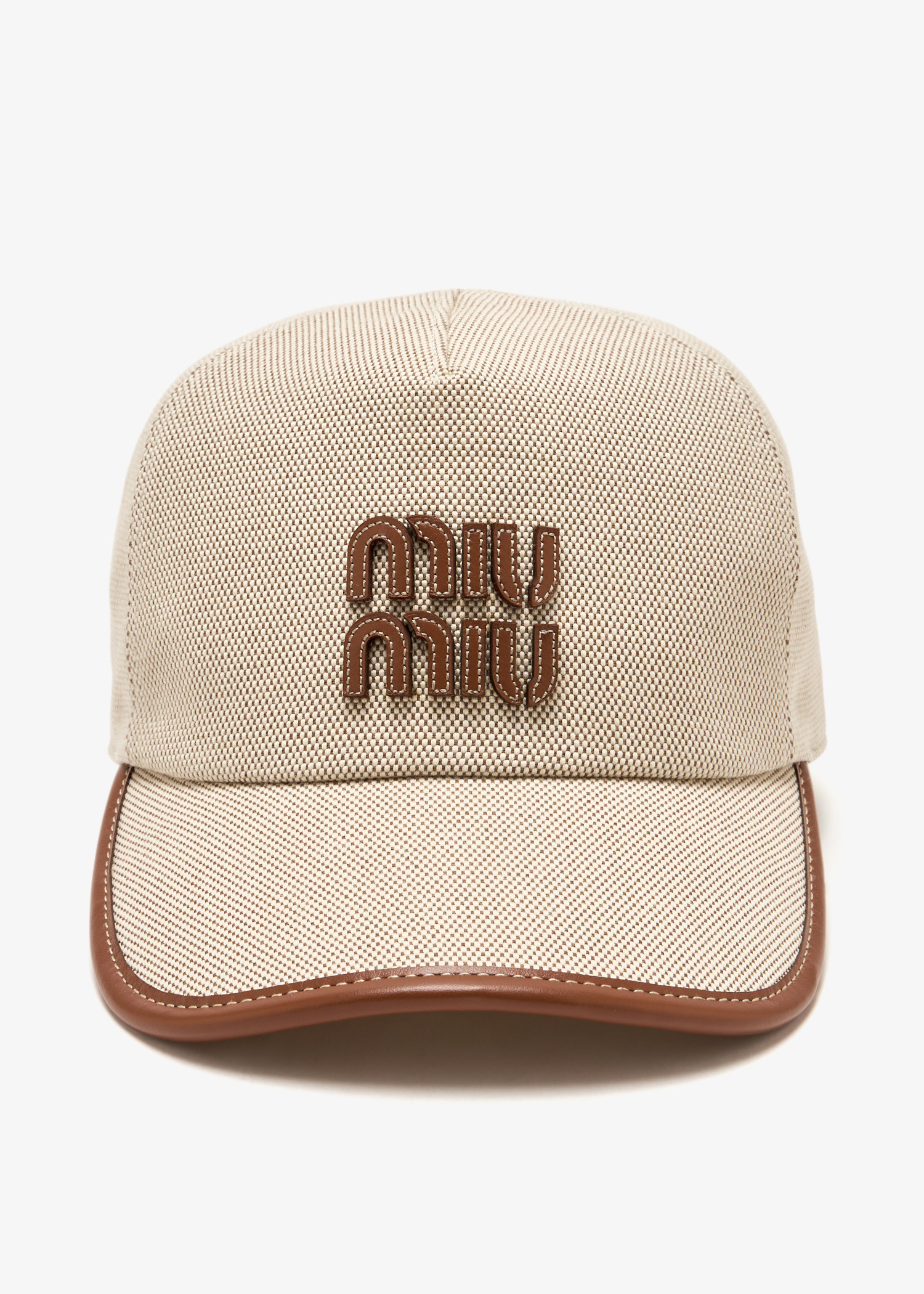 Canvas and leather baseball cap, Beige
Canvas and leather baseball cap, Beige