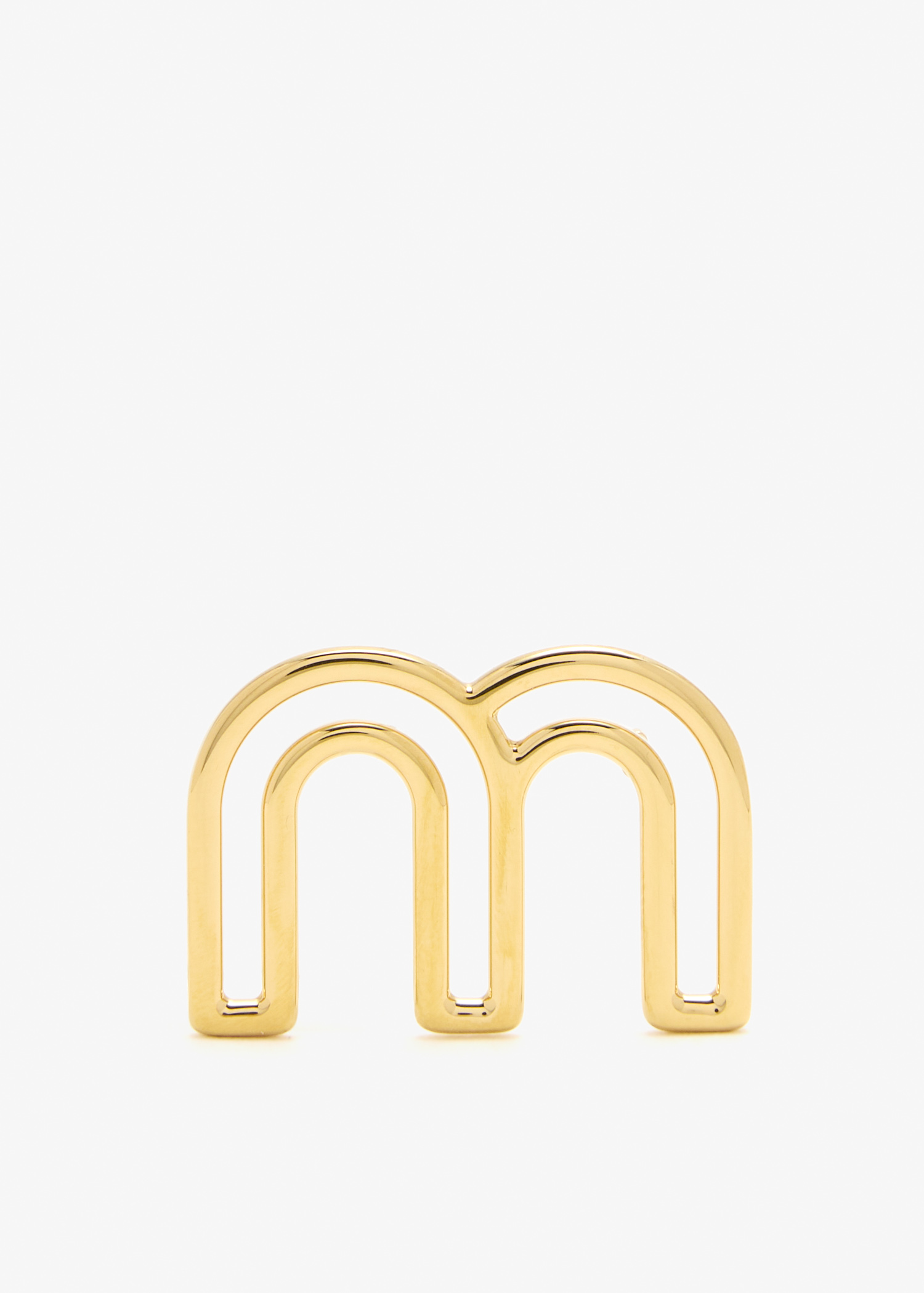 Metal logo brooch, Gold
Metal logo brooch, Gold