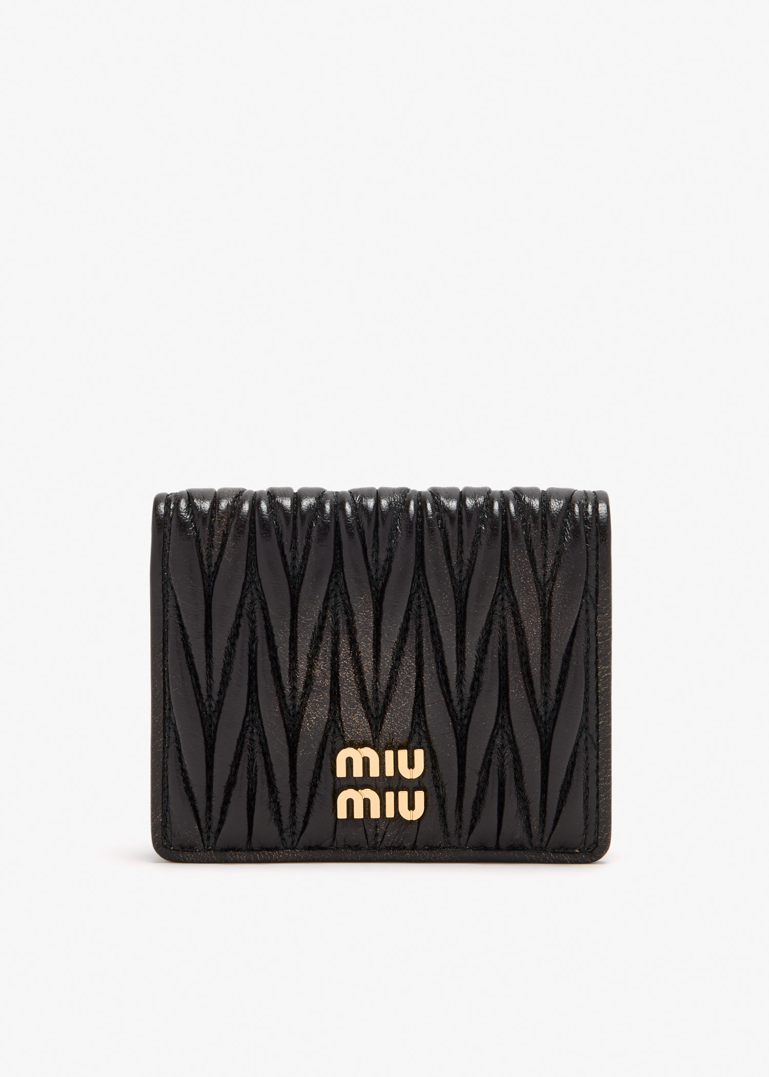 Small matelassé nappa leather wallet, Black
Small matelassé nappa leather wallet, Black