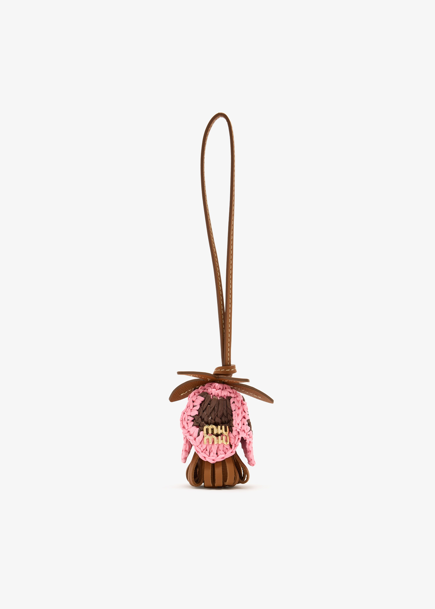 Leather and raffia-effect yarn trick, Brown
Leather and raffia-effect yarn trick, Brown