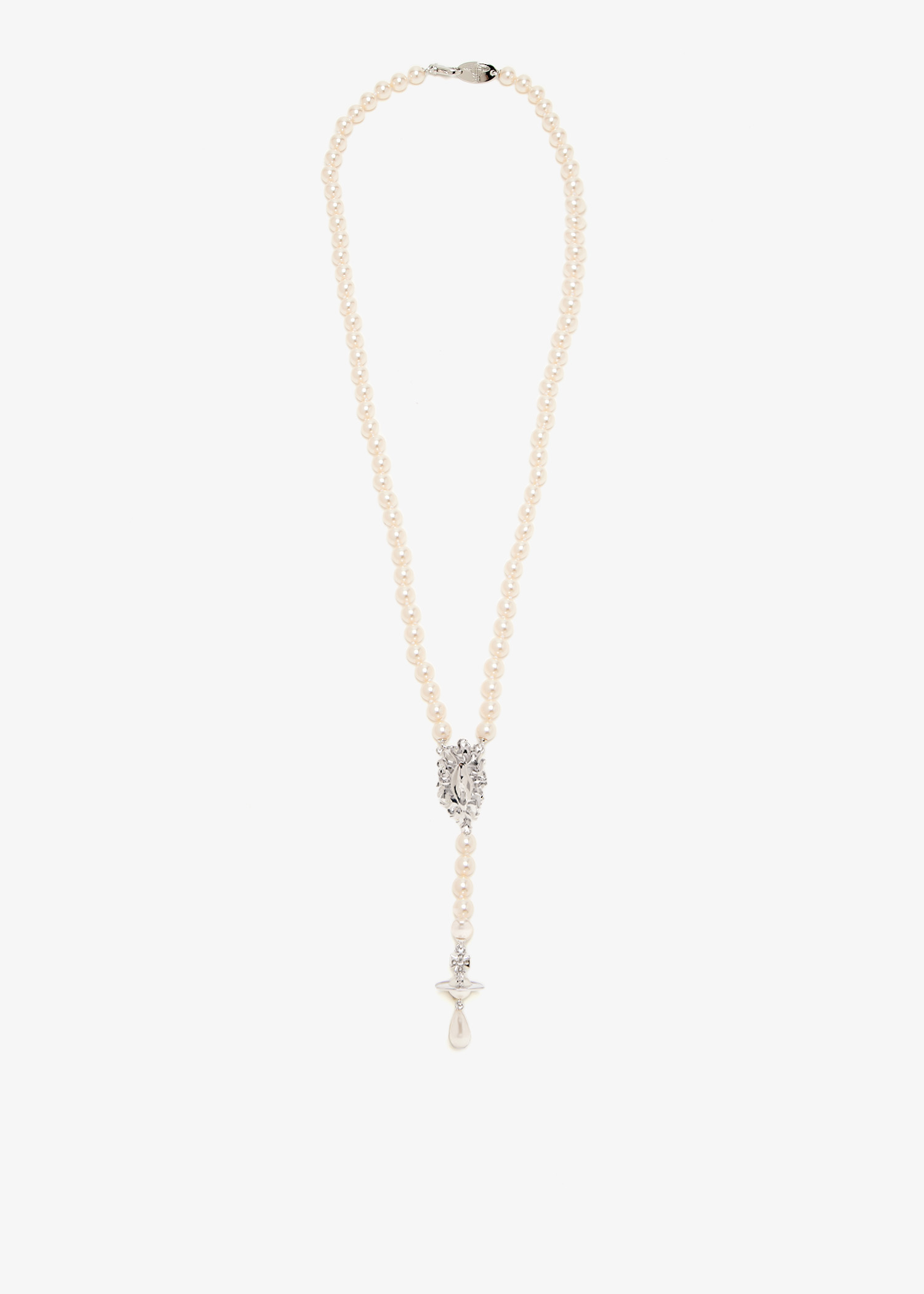 Calista pearl long necklace, White
Calista pearl long necklace, White