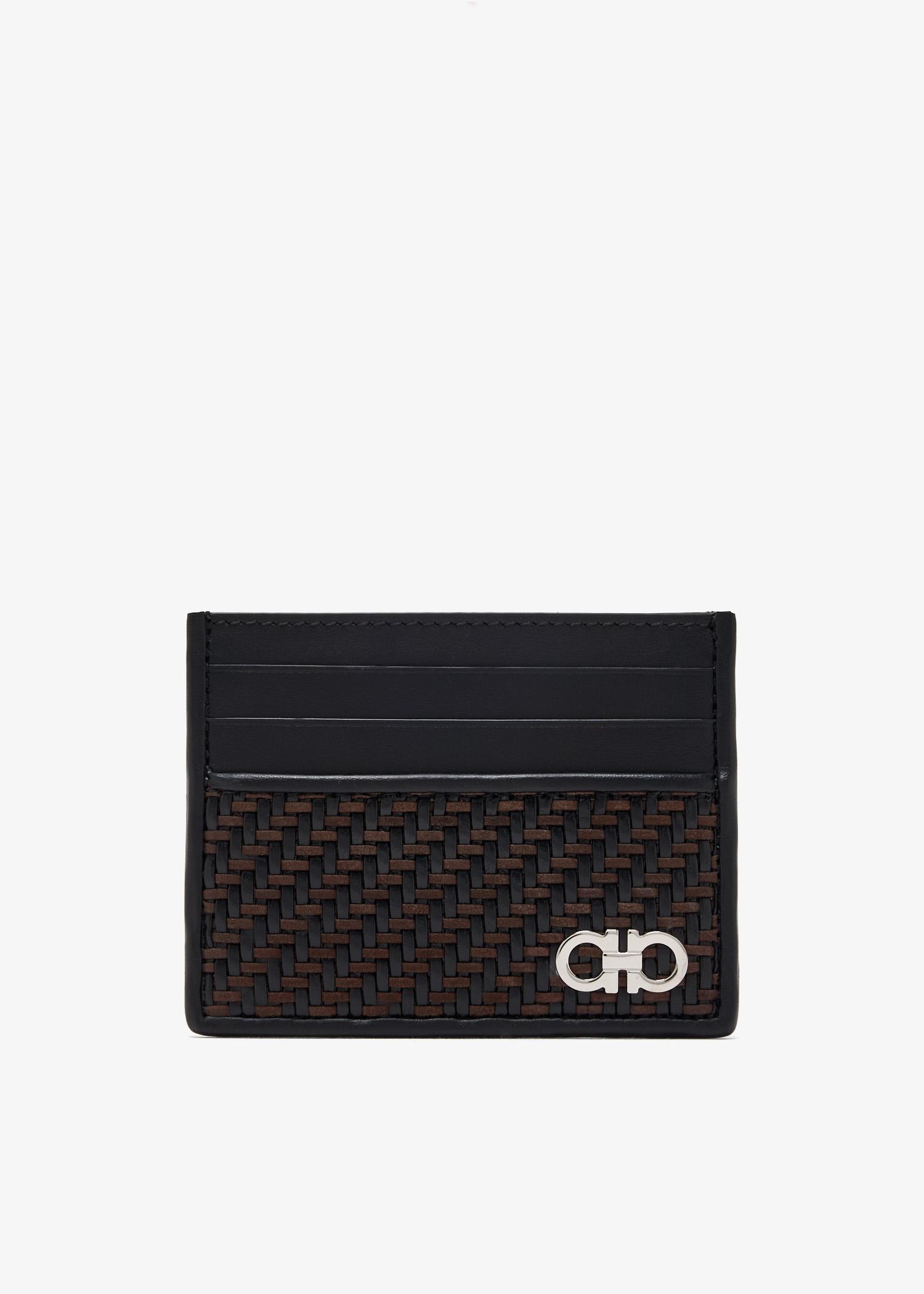 Gancio woven cardholder, Black
Gancio woven cardholder, Black