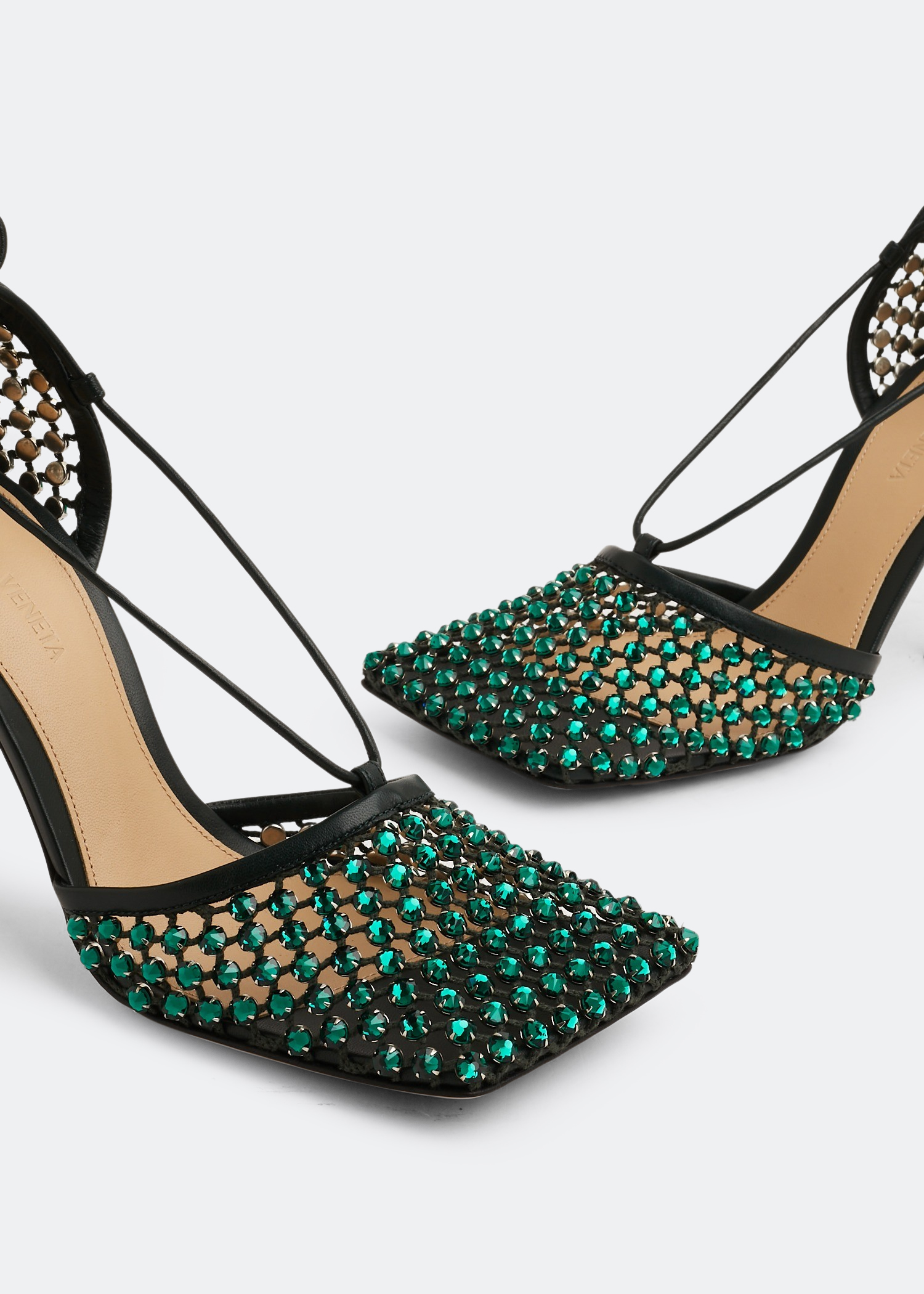 Sparkle Stretch sandals, Green