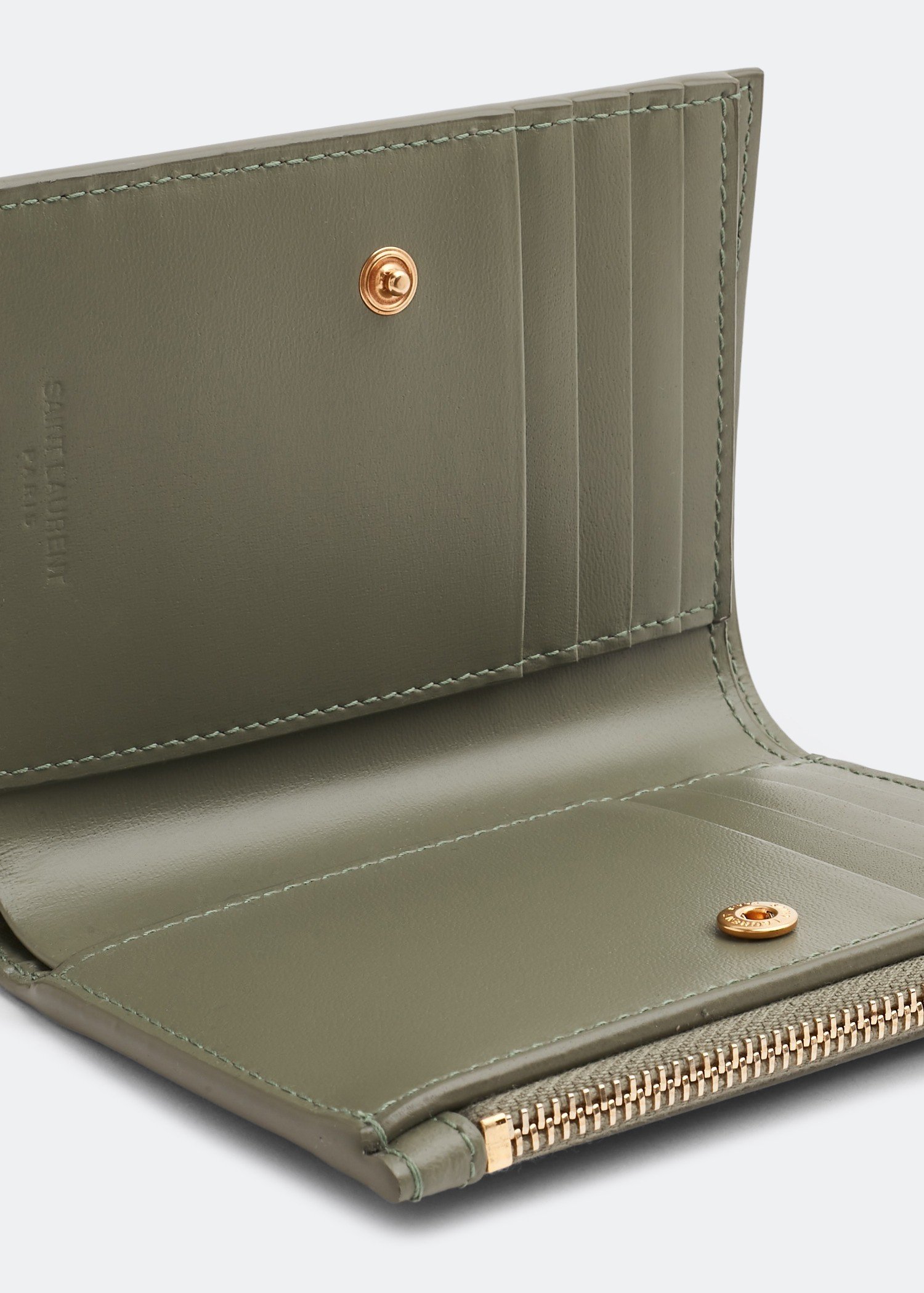 Fragments zipped bi-fold wallet, Green