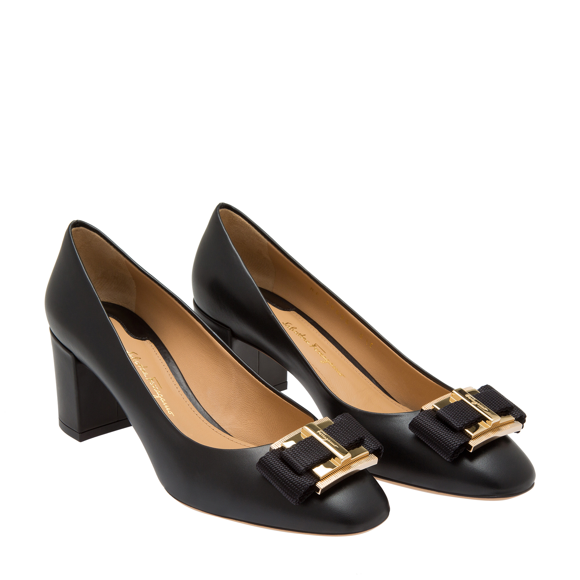 Double bow leather pumps, Black
Double bow leather pumps, Black