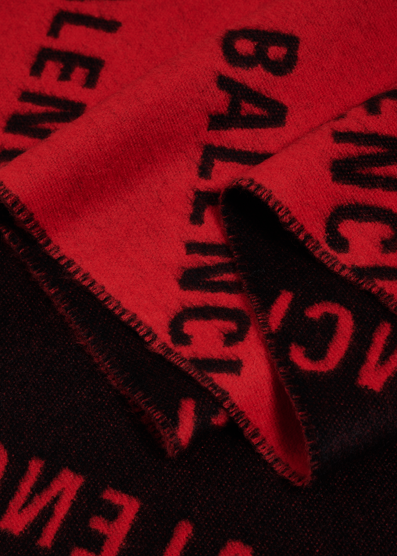 Allover Logo scarf, Red