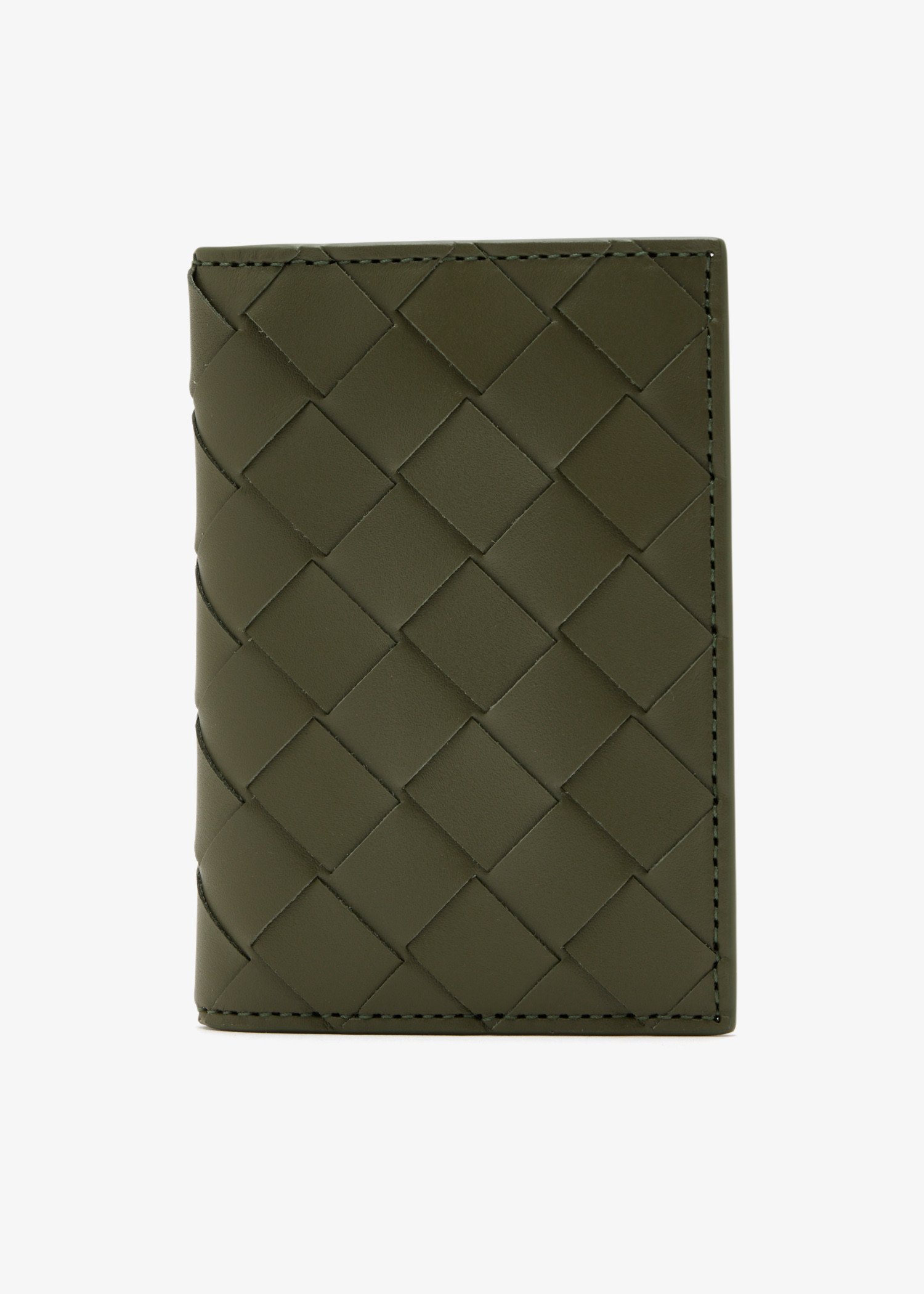 Intrecciato flap card case, Khaki
Intrecciato flap card case, Khaki