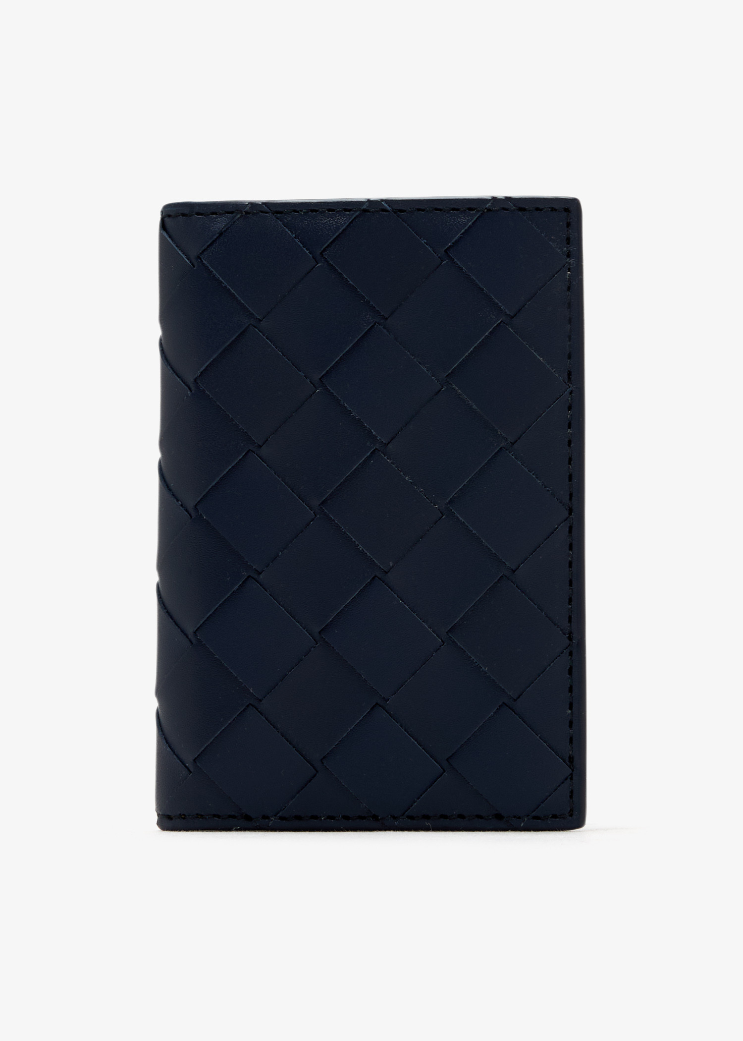 Intrecciato flap card case, Navy
Intrecciato flap card case, Navy