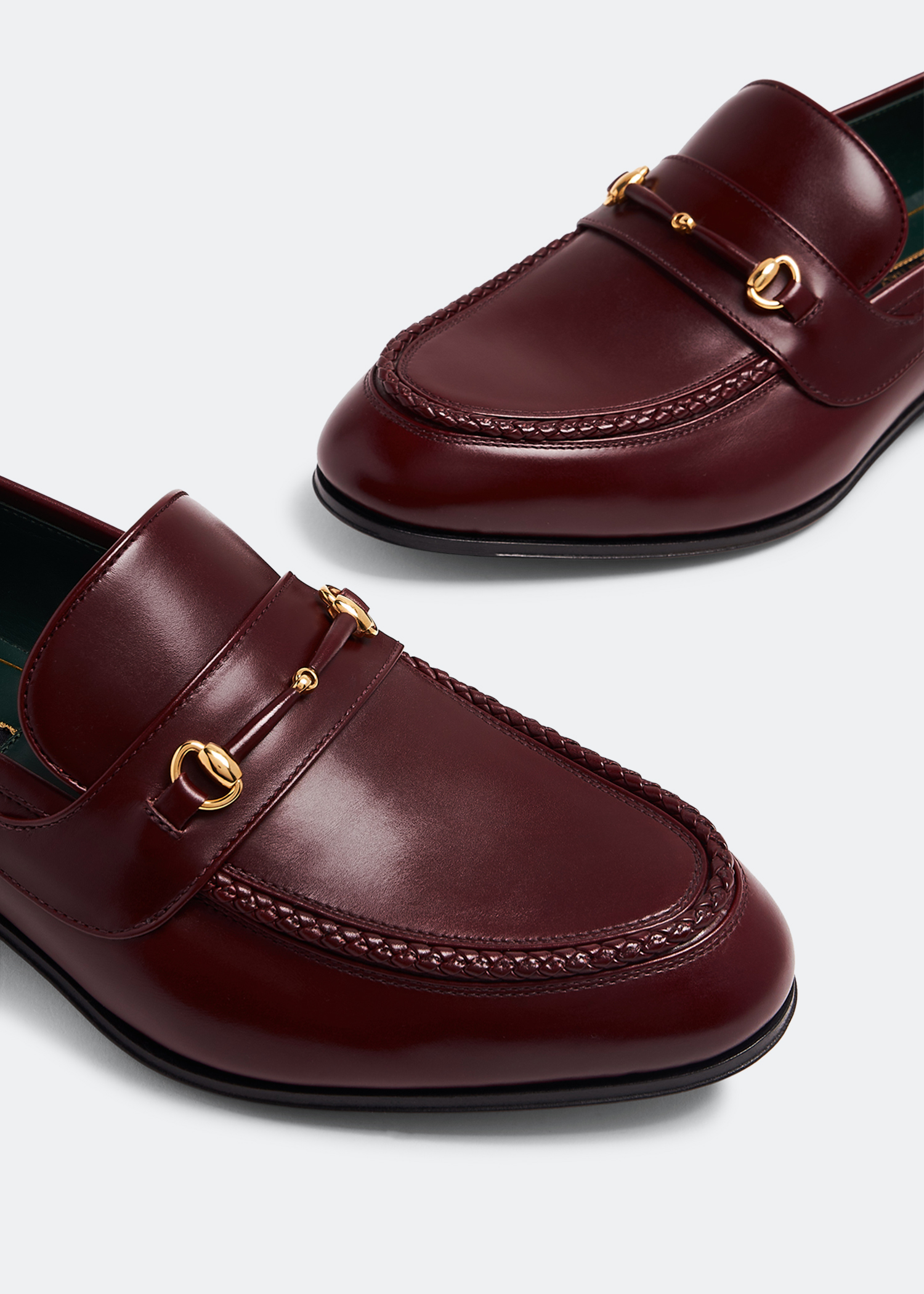 Leather loafers, Burgundy