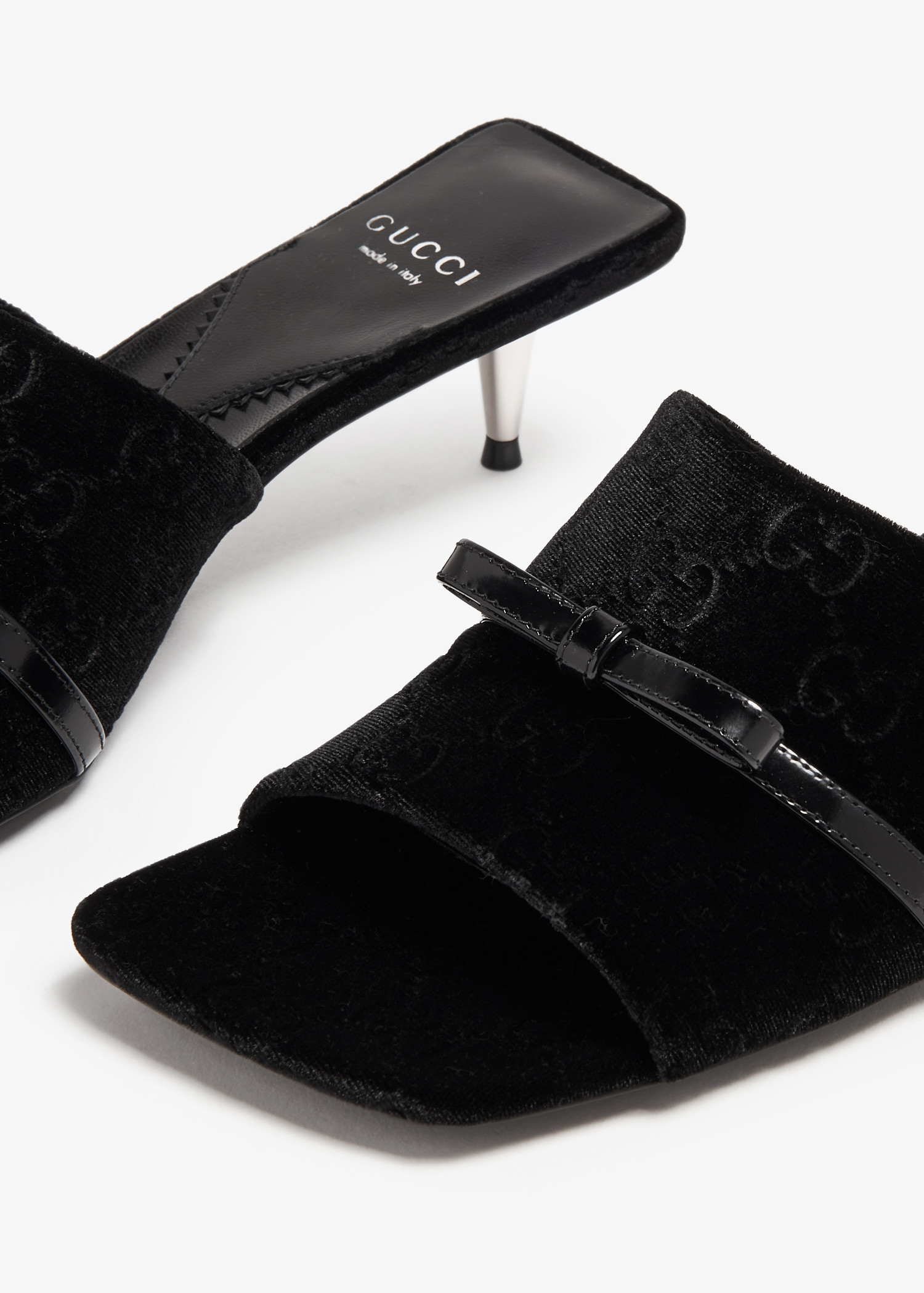GG slide sandals, Black