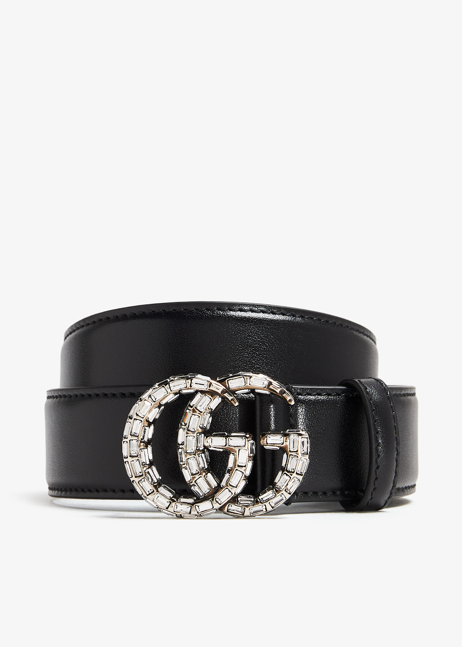 GG Marmont crystal-studded thin belt, Black
GG Marmont crystal-studded thin belt, Black