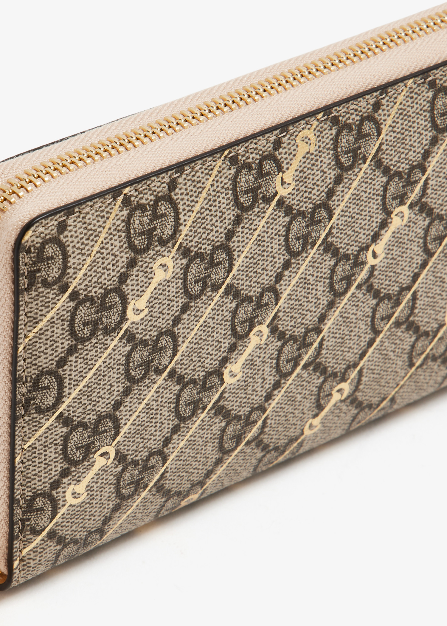 Horsebit print zip-around wallet, Prints