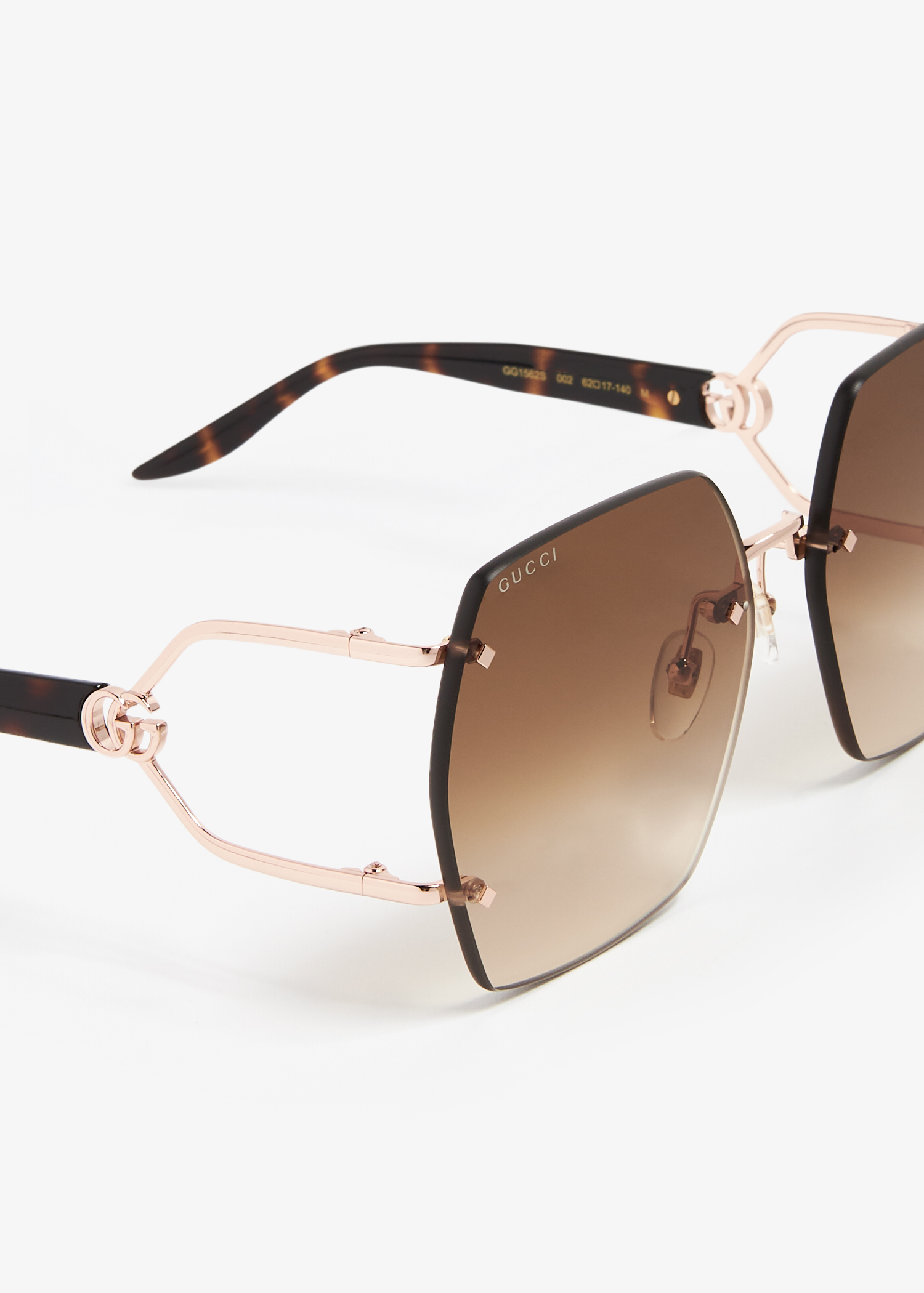 Geometric frame sunglasses, Brown