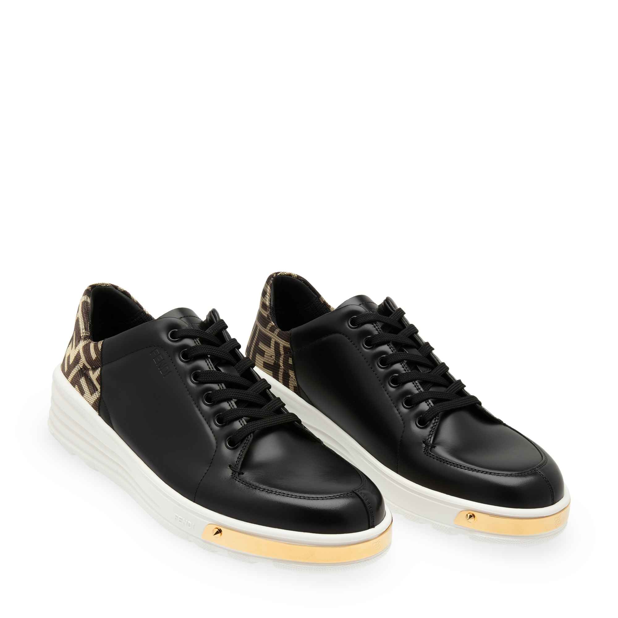 Leather sneakers, Black