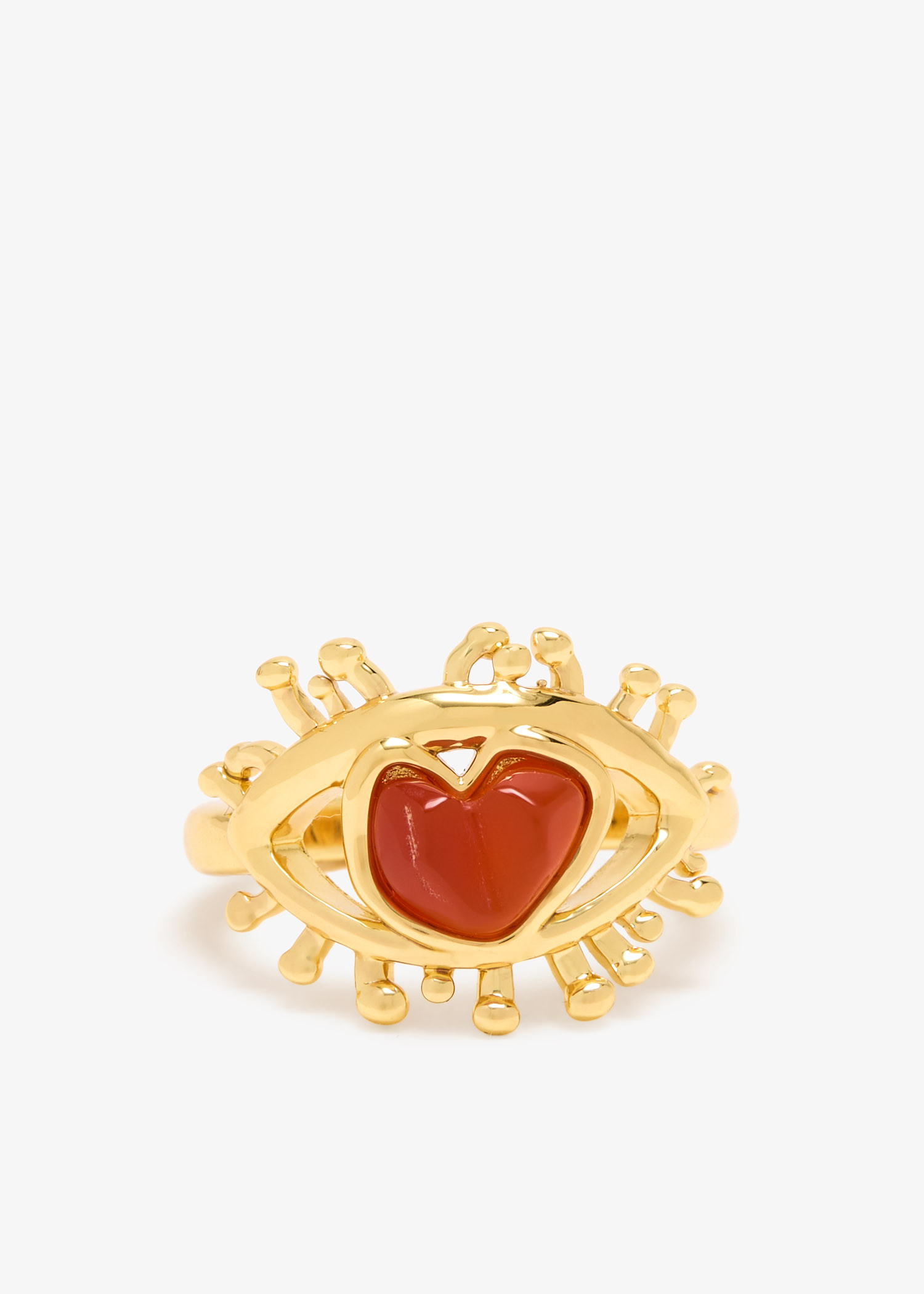 Carnelian Heart eye ring, Red
Carnelian Heart eye ring, Red