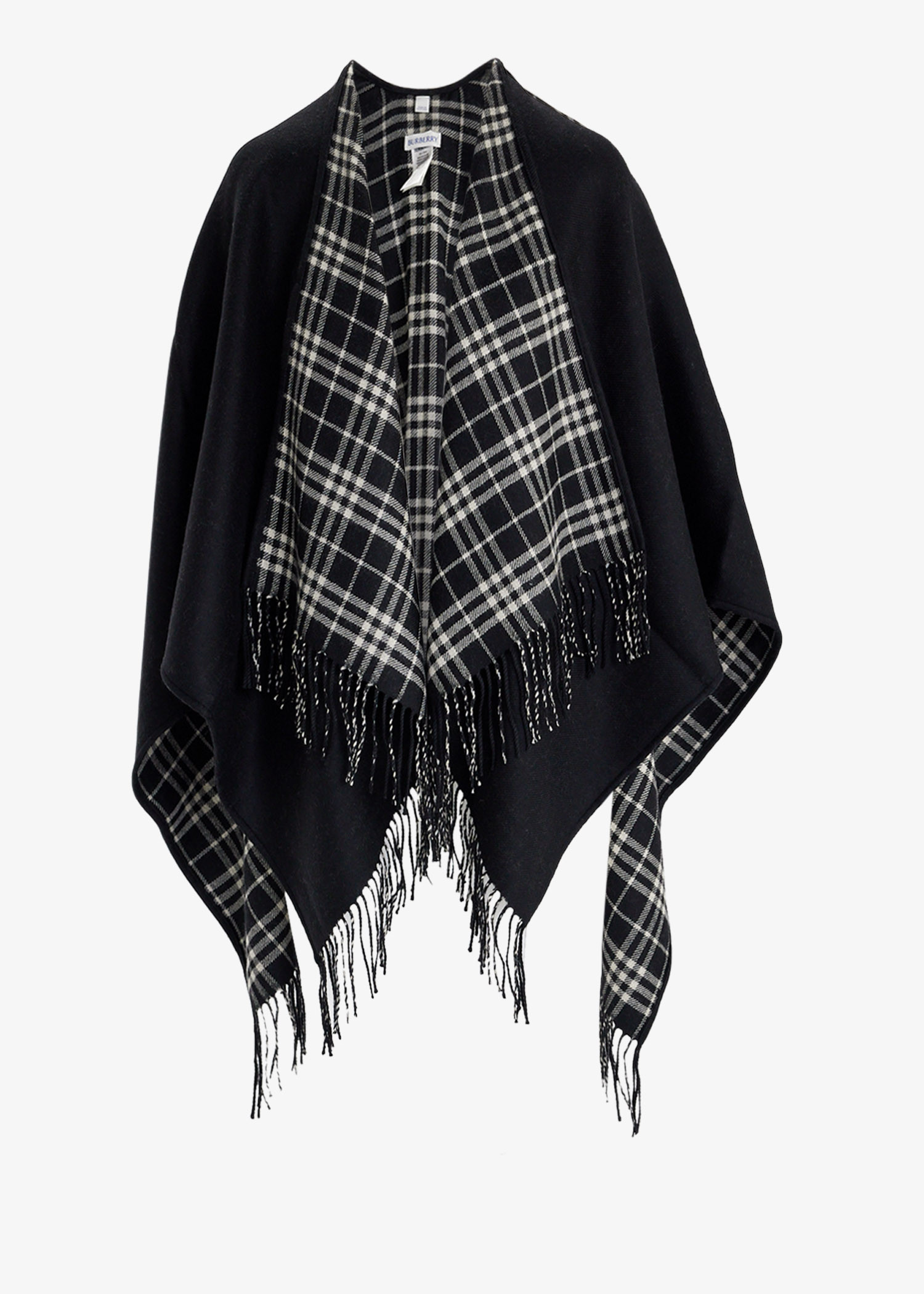Reversible Check wool cape, Printed
Reversible Check wool cape, Printed