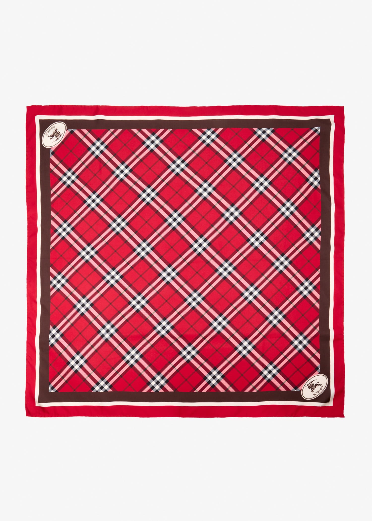 Check Knight Stamp silk twill scarf, Printed
Check Knight Stamp silk twill scarf, Printed
