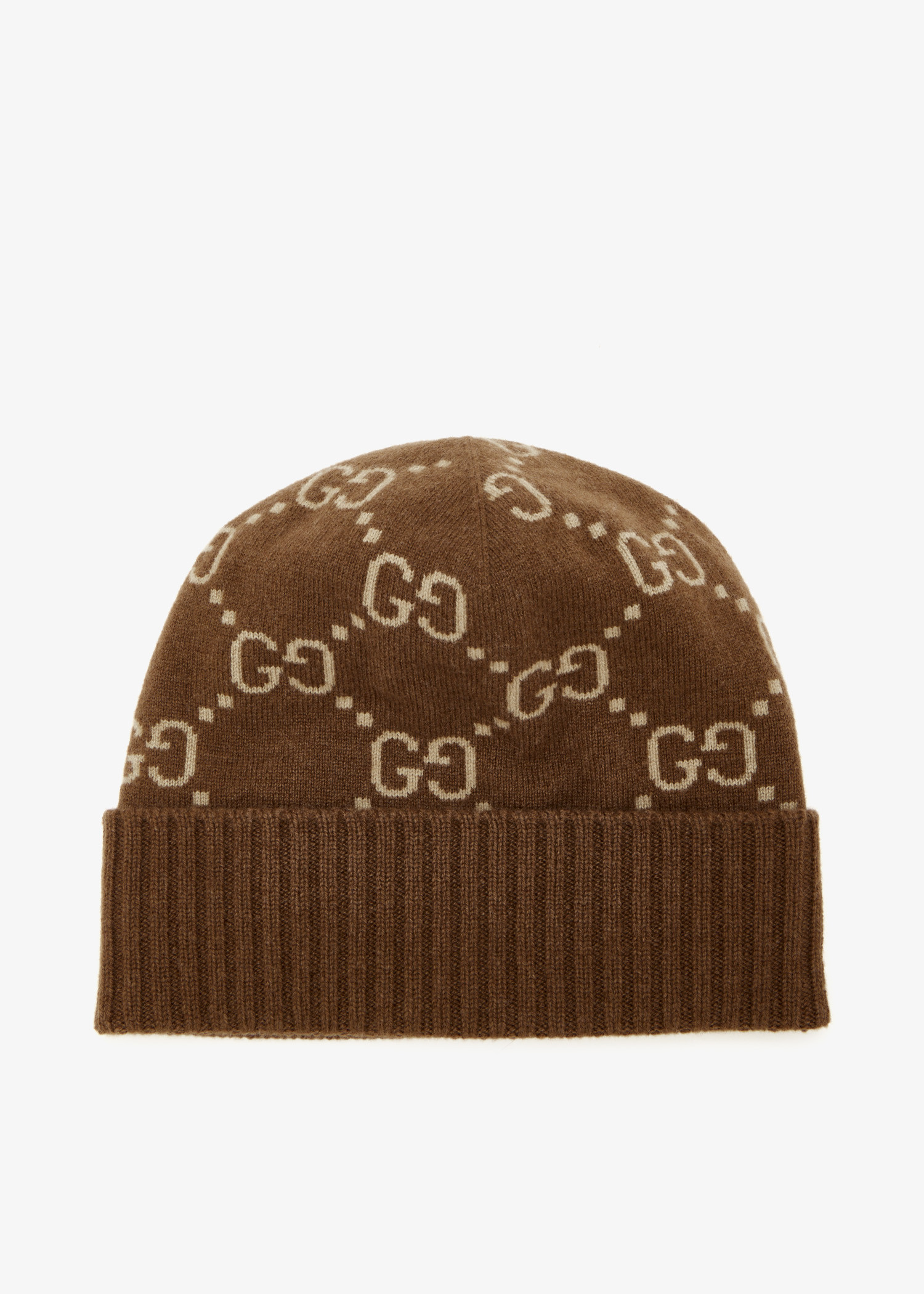 GG cashmere jacquard hat, Brown
GG cashmere jacquard hat, Brown