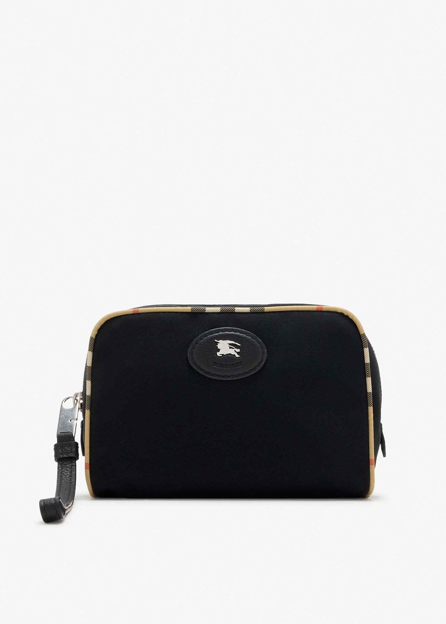 Small Check Trim Travel pouch, Black
Small Check Trim Travel pouch, Black