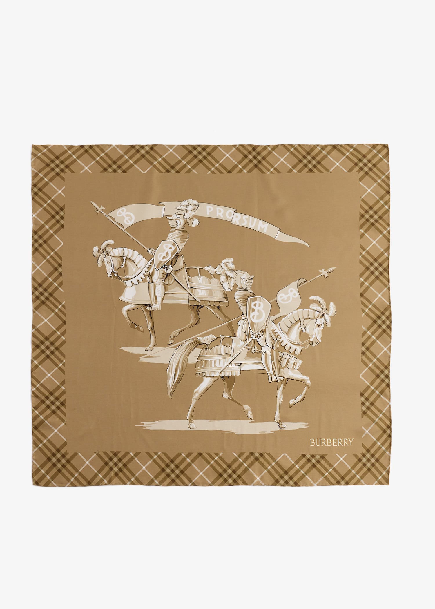 Archive Knight silk scarf, Beige
Archive Knight silk scarf, Beige