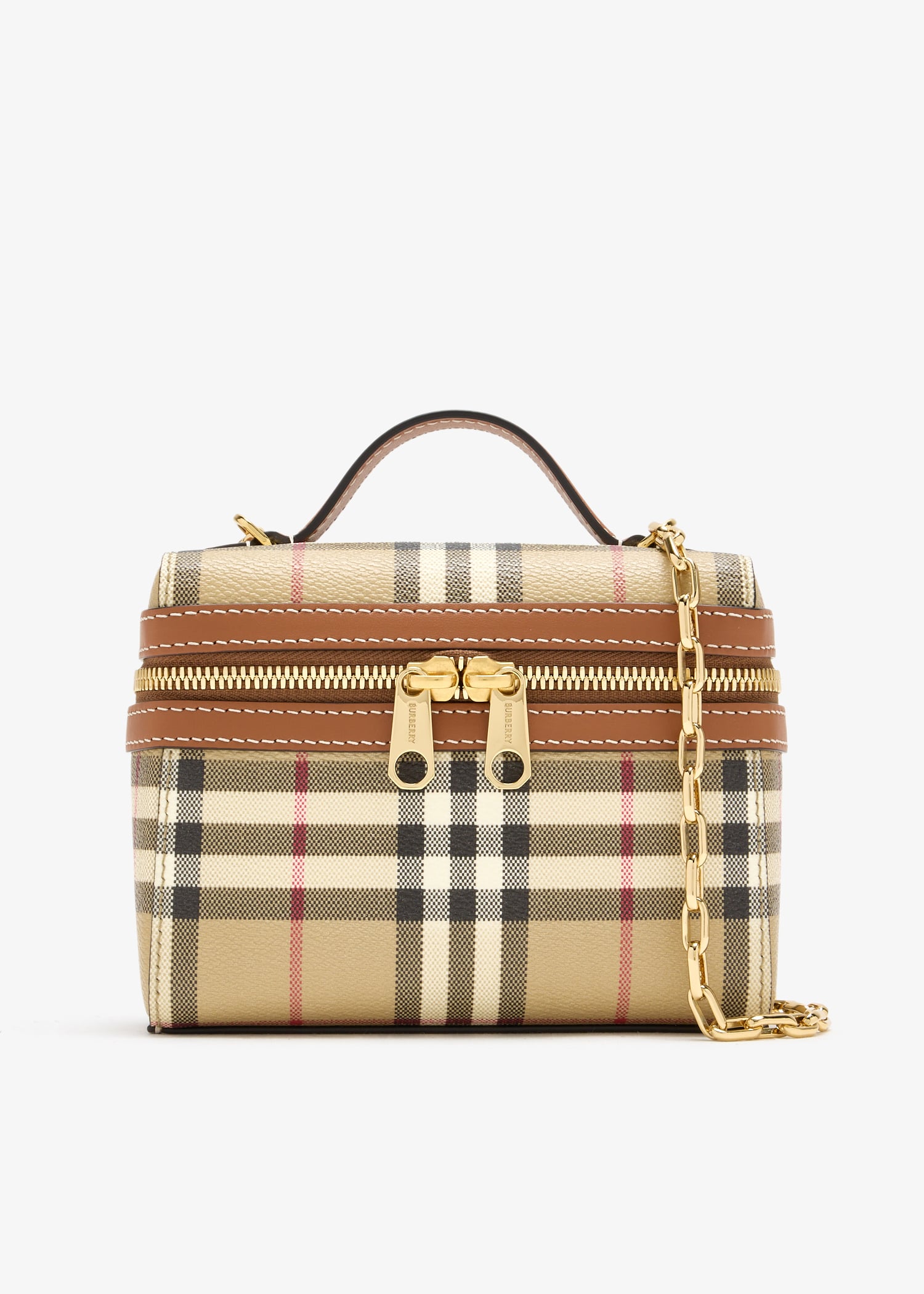 Mini Check vanity bag, Printed