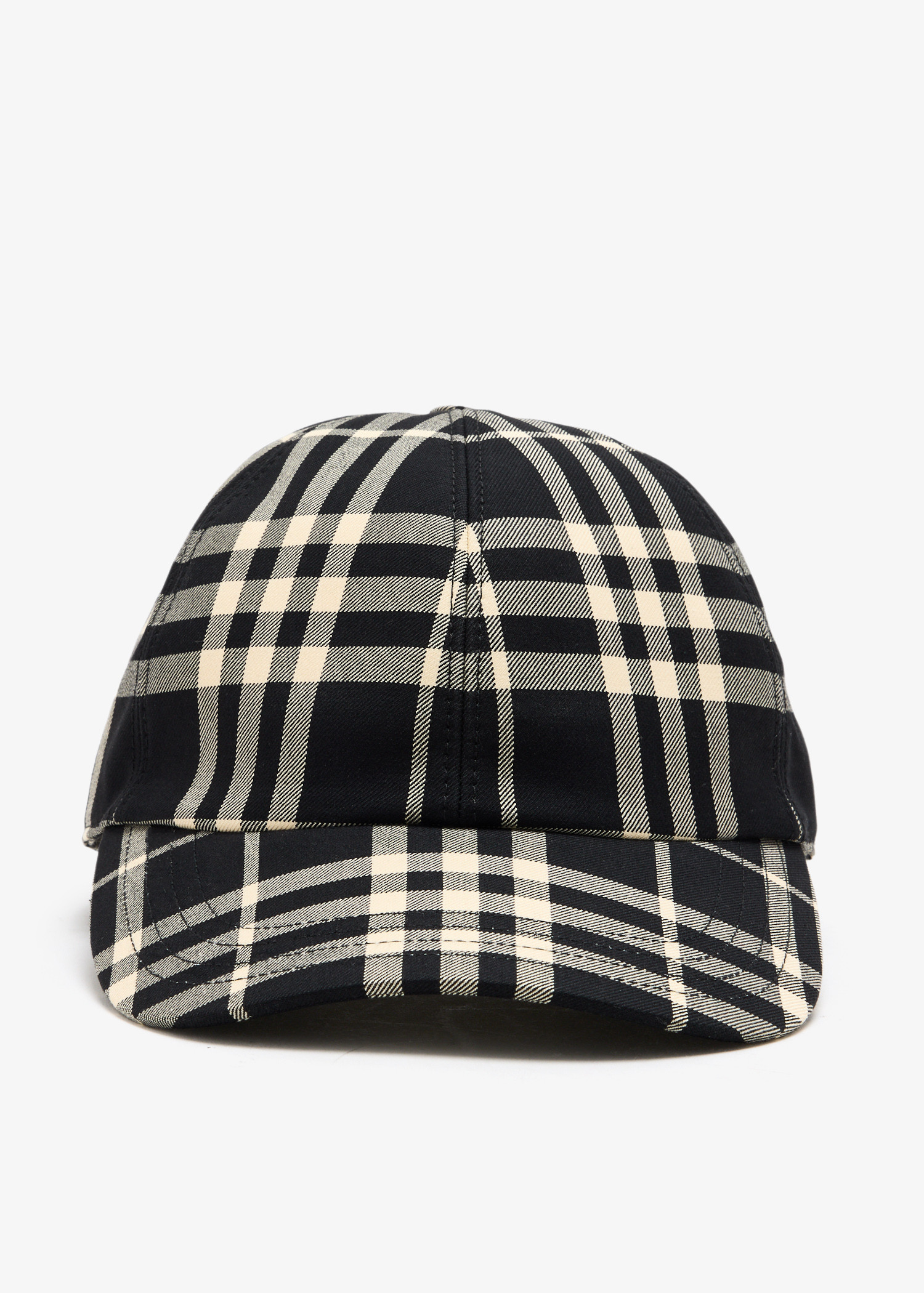Check cotton baseball cap, Black
Check cotton baseball cap, Black