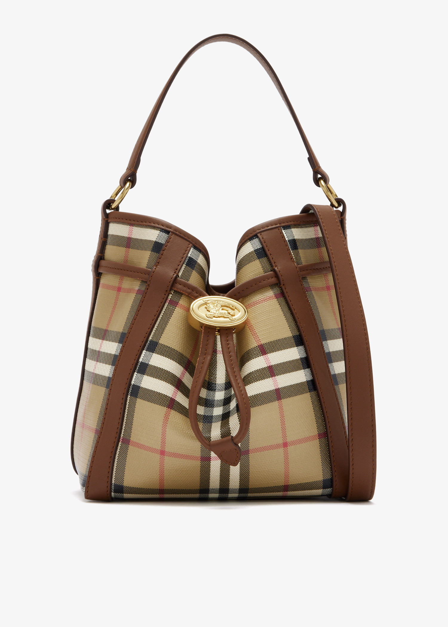 Mini Check bucket bag, Beige
Mini Check bucket bag, Beige
