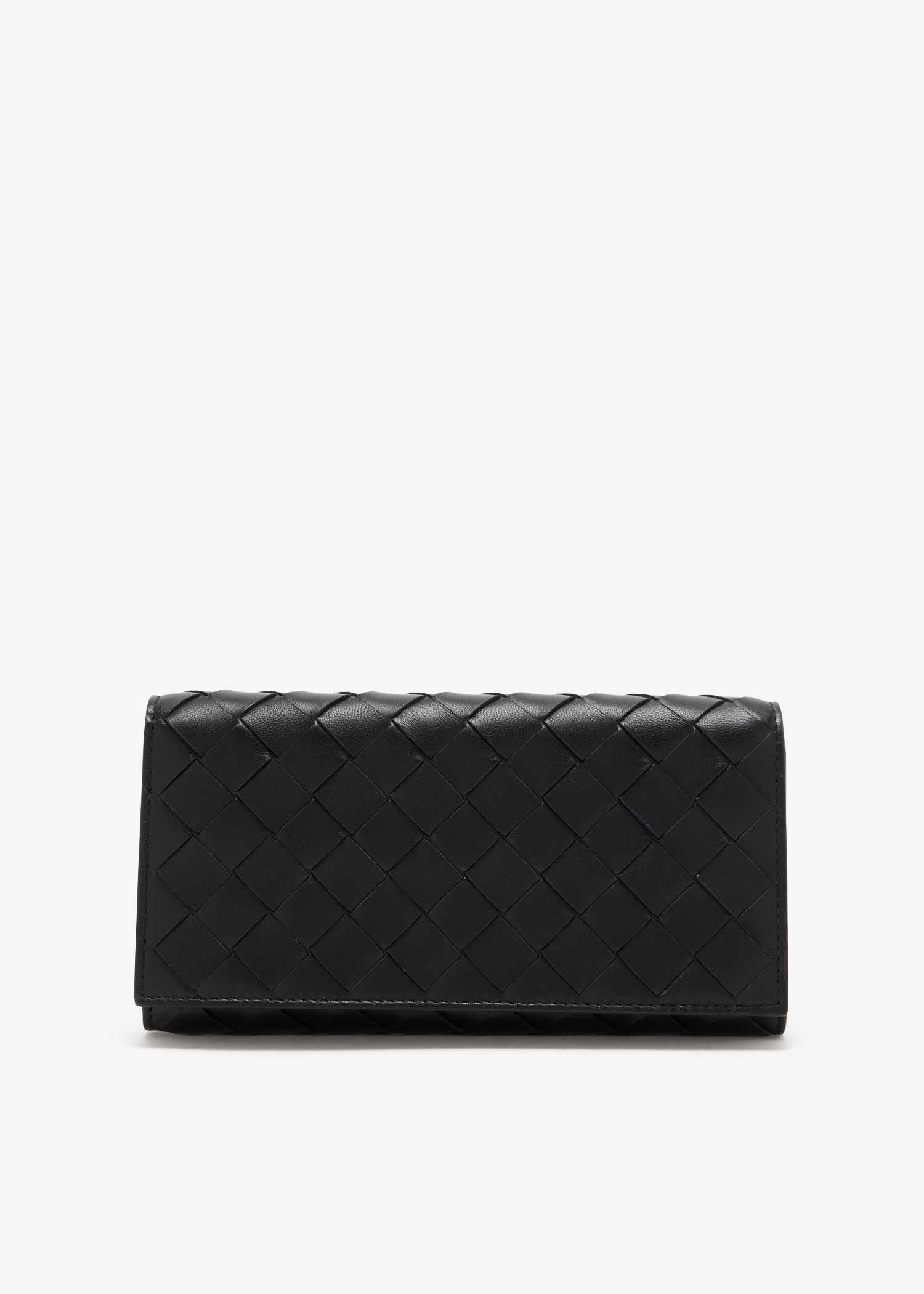 Intrecciato Large flap wallet, Black
Intrecciato Large flap wallet, Black