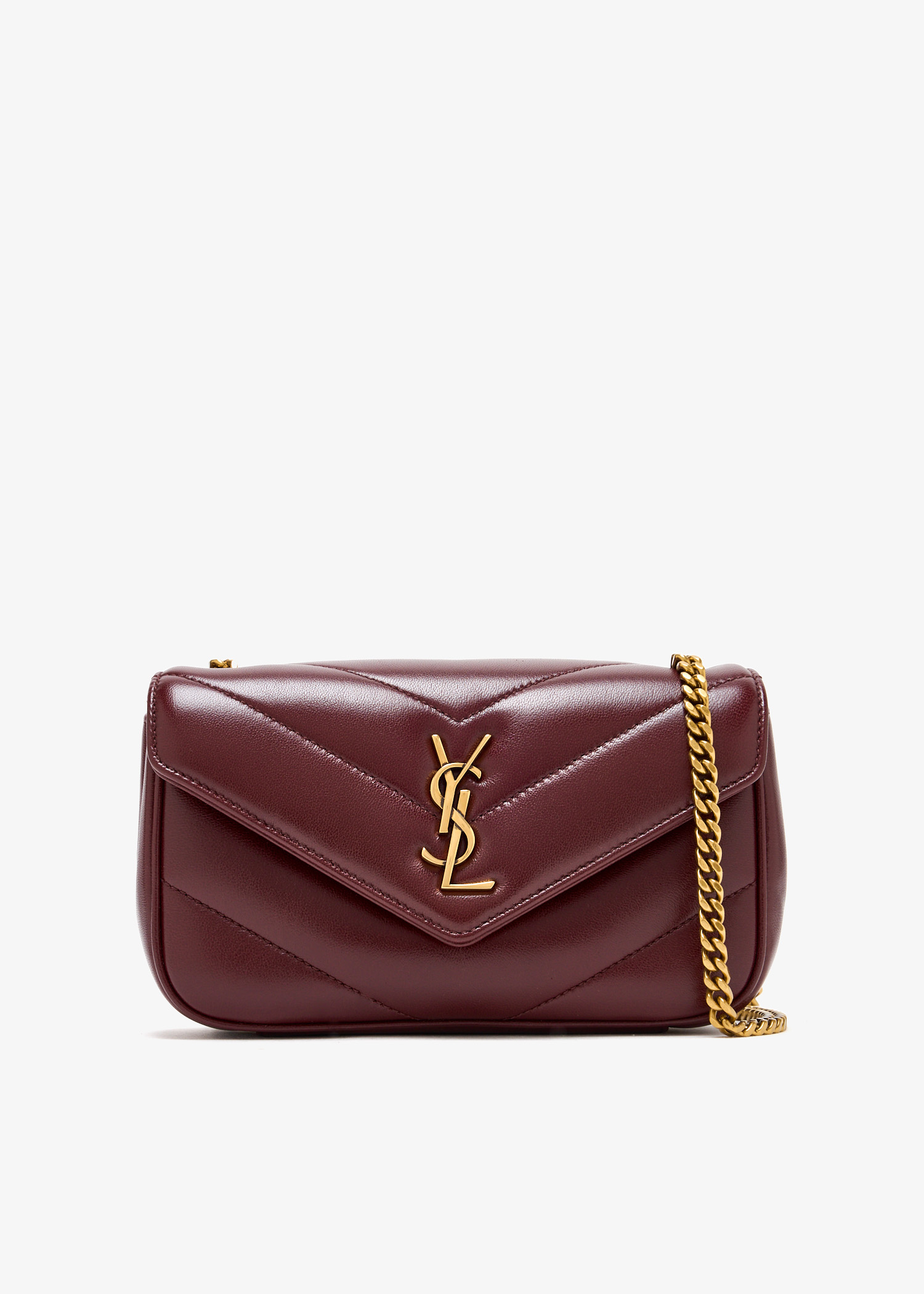 Loulou mini chain bag, Burgundy
Loulou mini chain bag, Burgundy