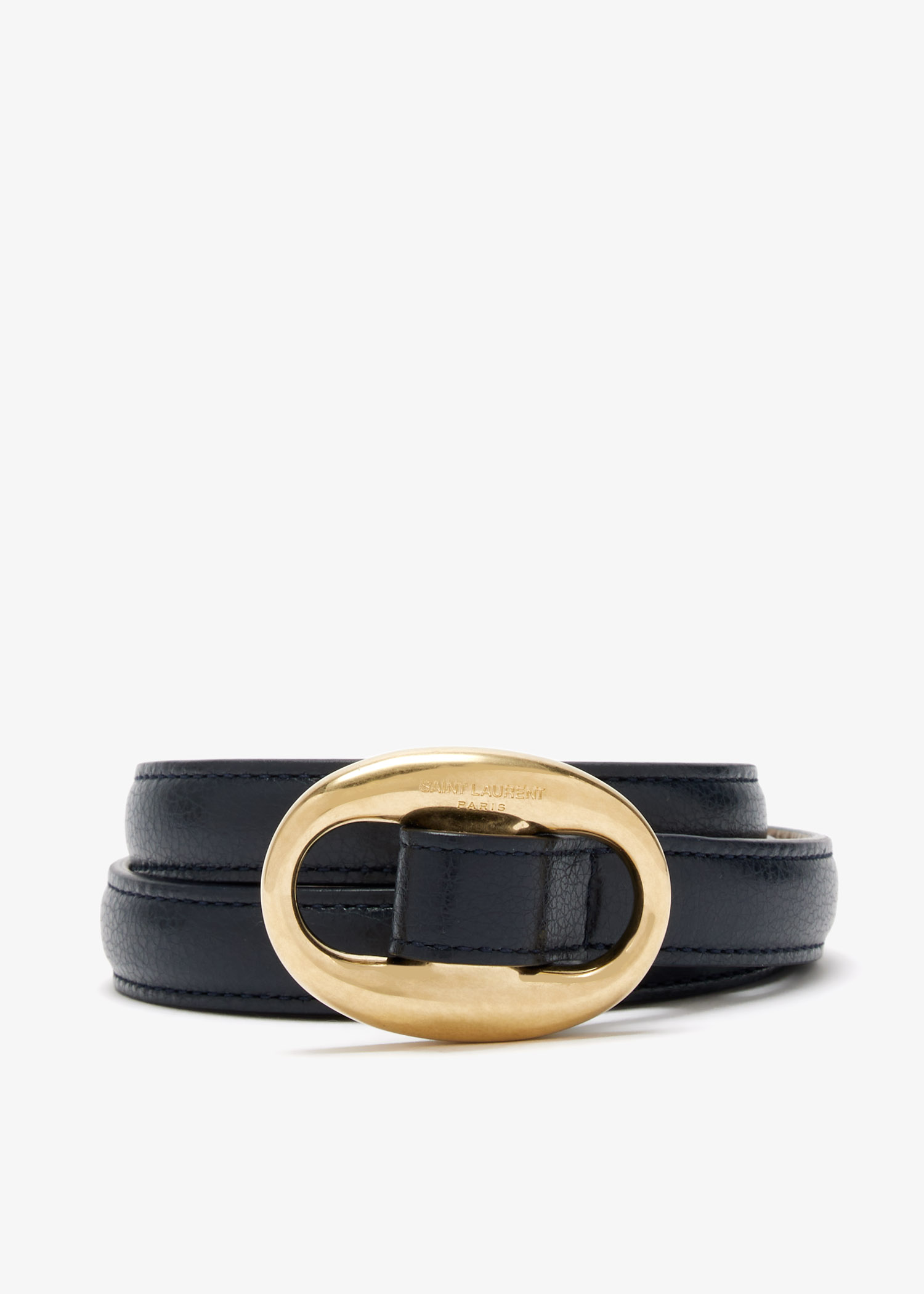 Reversible oval buckle belt, Navy
Reversible oval buckle belt, Navy