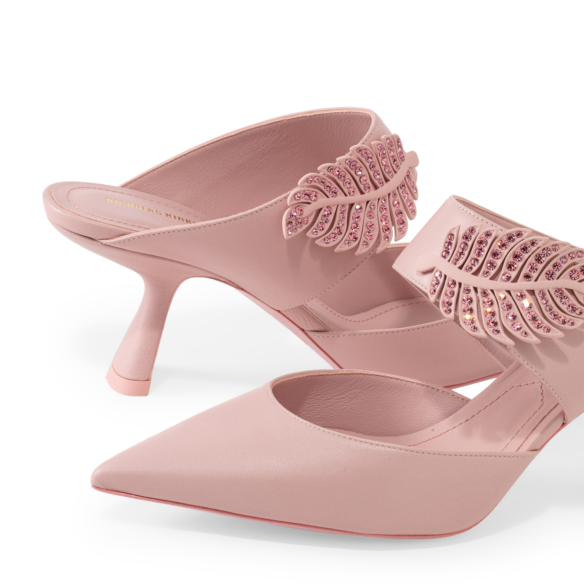 Monstera mules, Pink