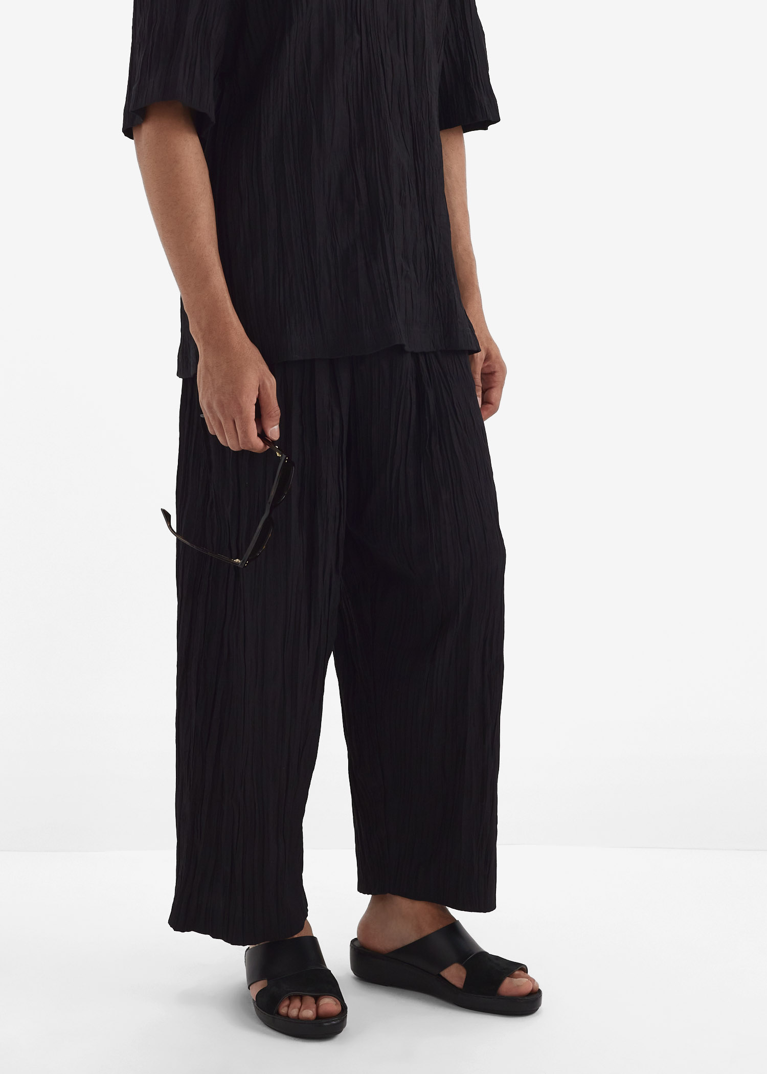 Two-tone sandals, Black