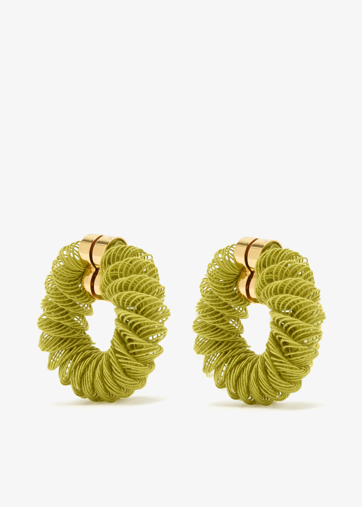 Spiral hoop earrings, Green
Spiral hoop earrings, Green