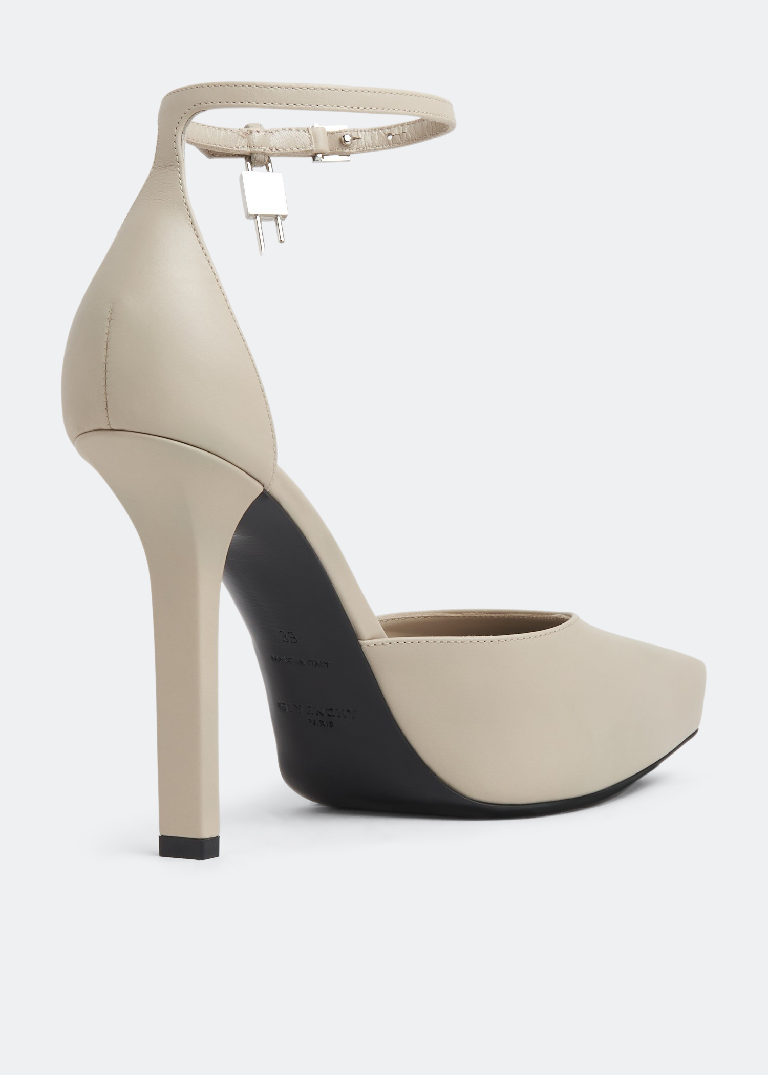 G-Lock platform pumps, Beige
