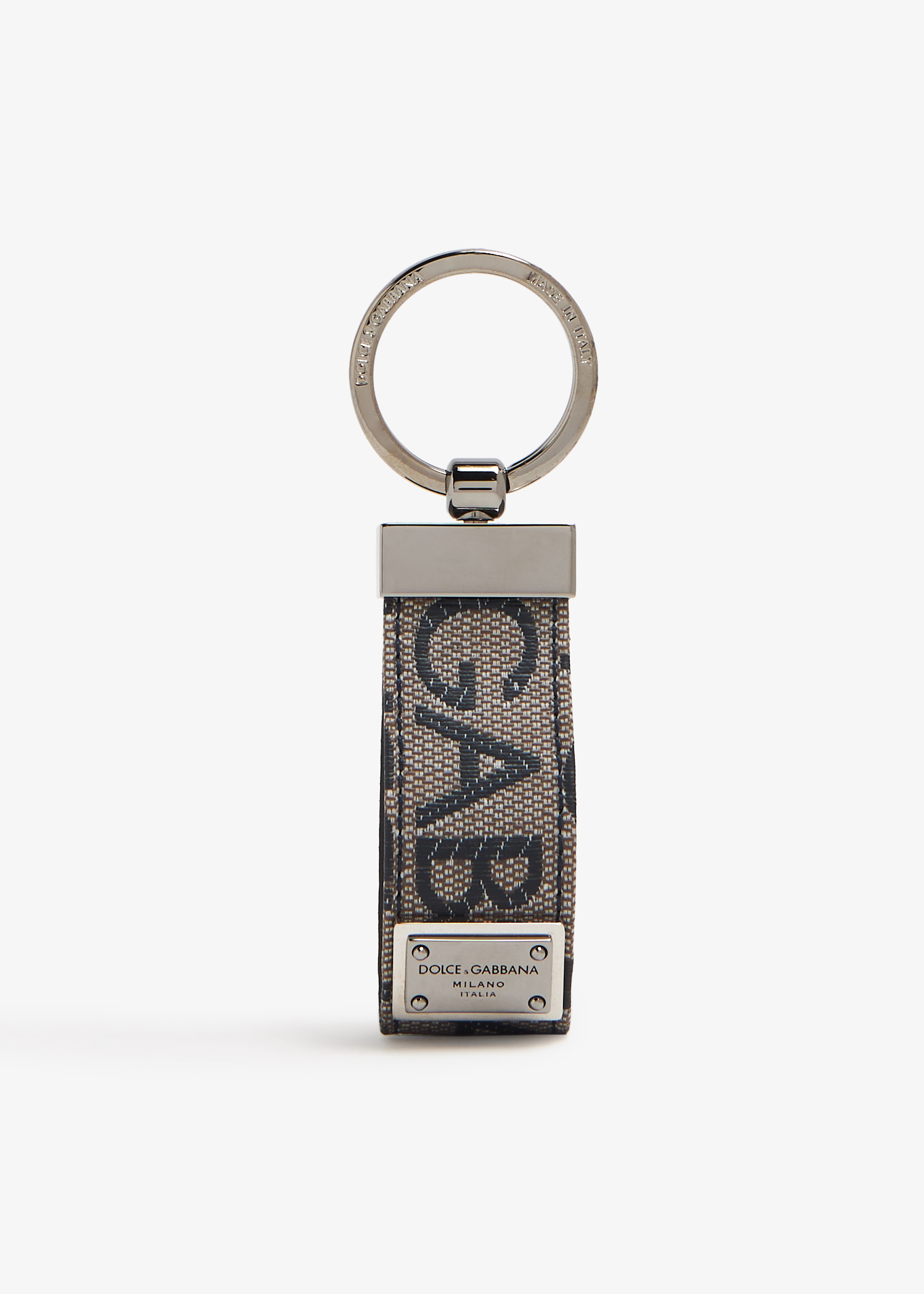 Jacquard keyring, Grey 
Jacquard keyring, Grey