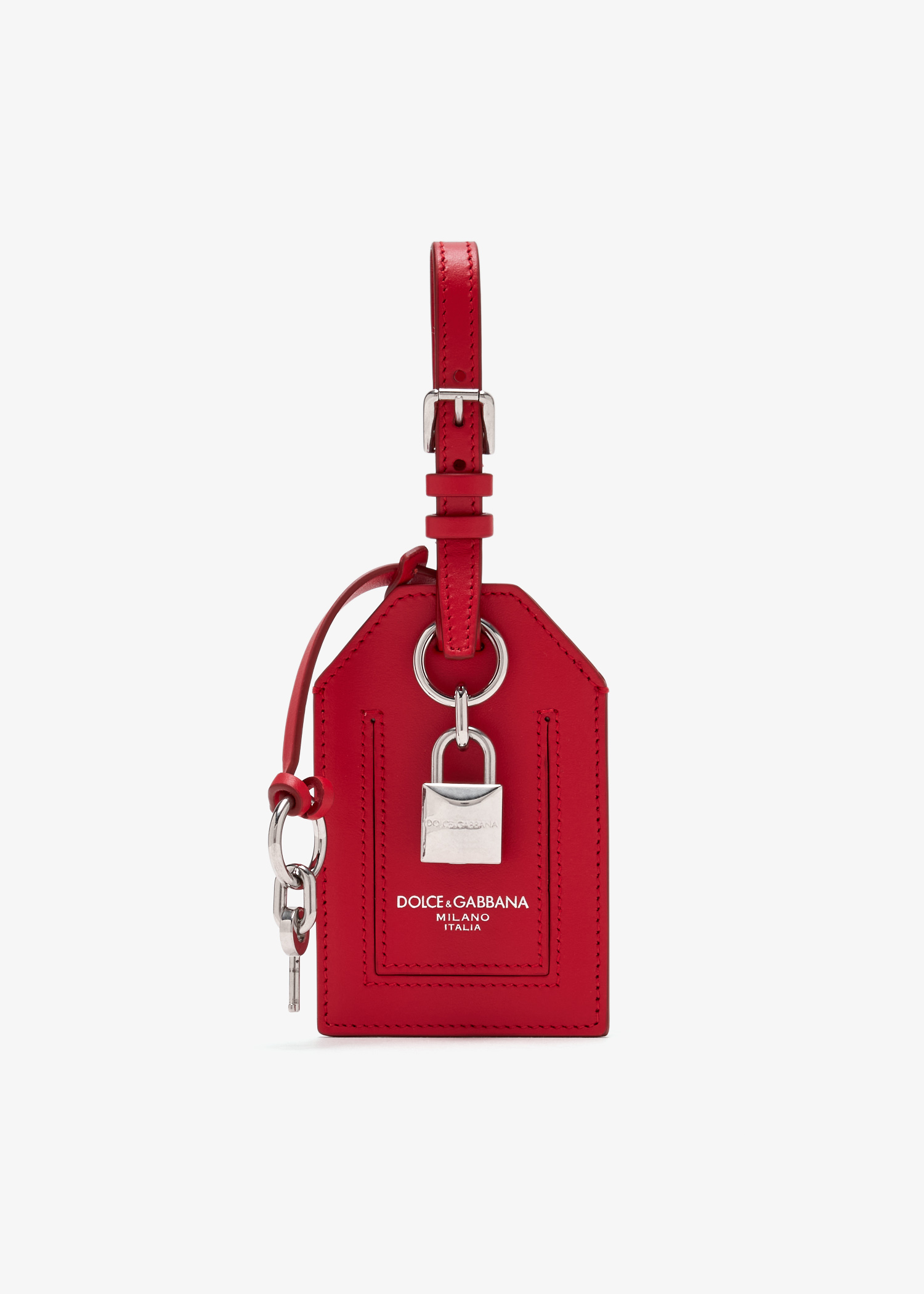 Calfskin name tag, Red
Calfskin name tag, Red