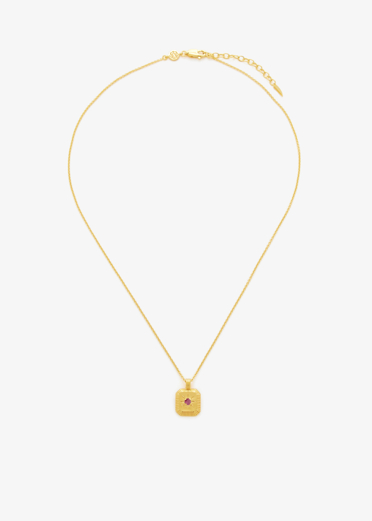 July Birthstone pendant necklace, Gold
July Birthstone pendant necklace, Gold