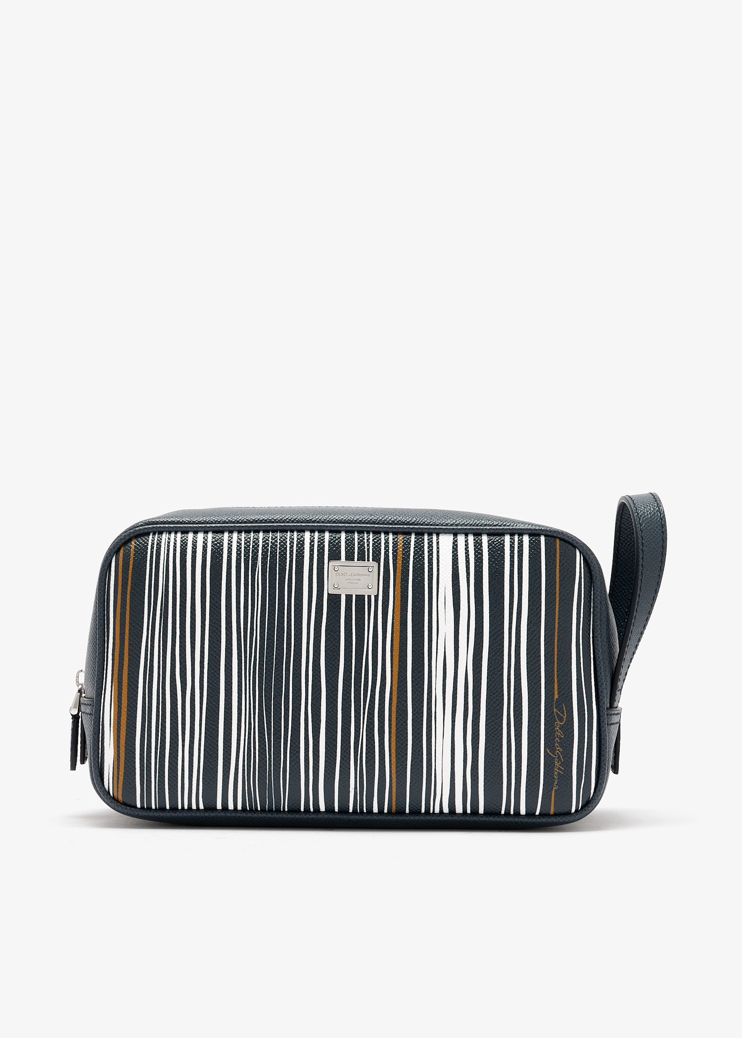 Stripe print toiletry bag, Navy
Stripe print toiletry bag, Navy