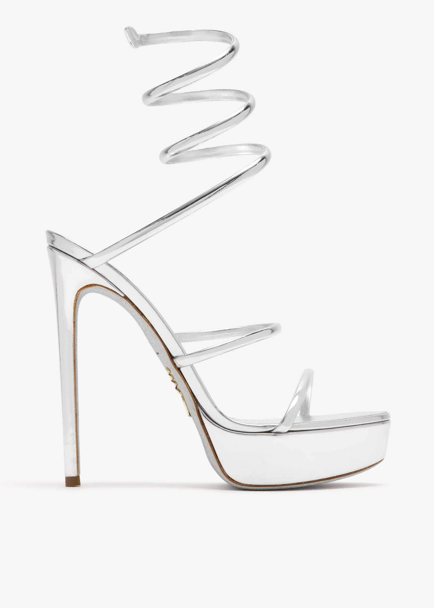 Cleo metallic leather platform sandals, Silver
Cleo metallic leather platform sandals, Silver