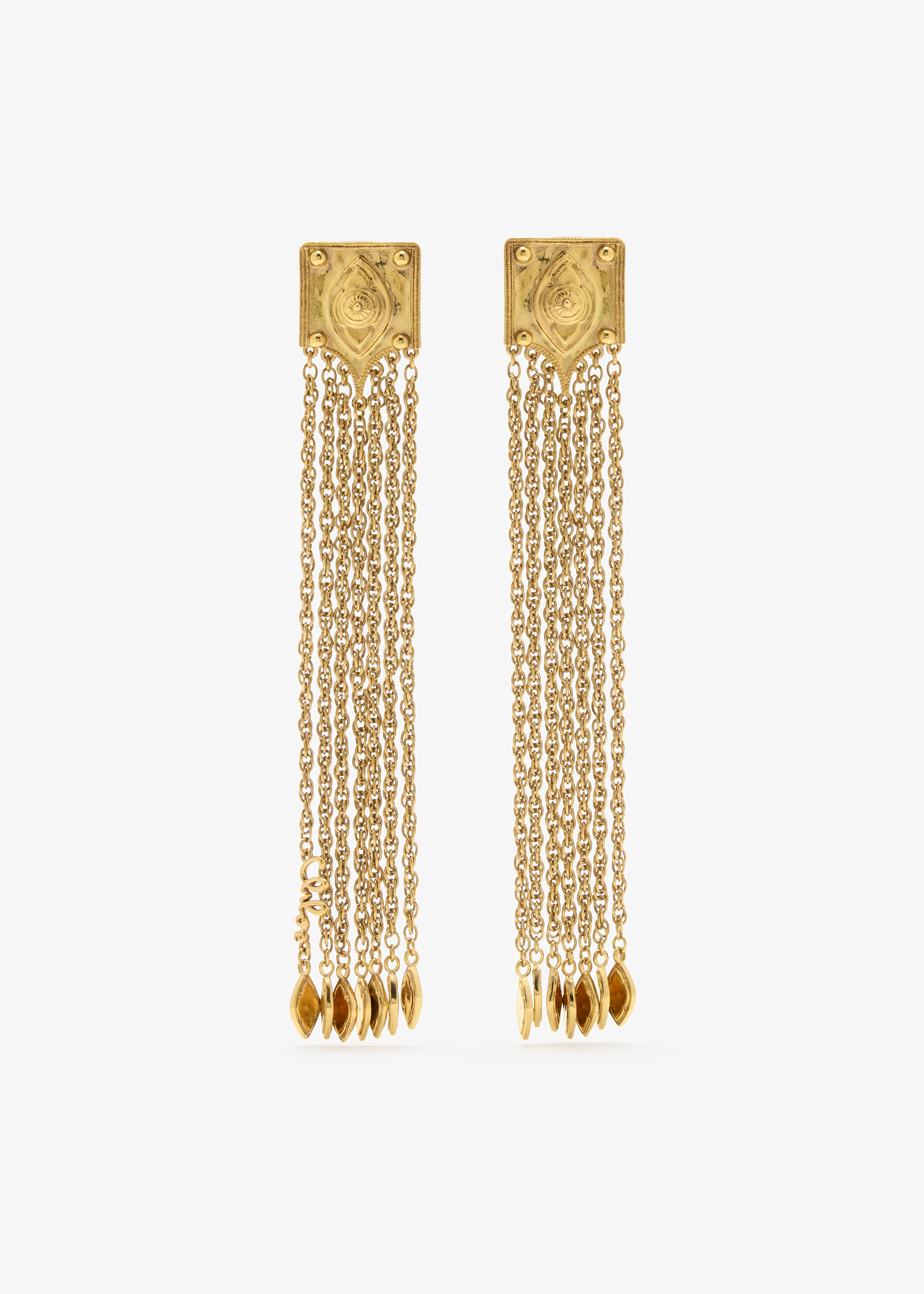 Amulet drop earrings, Gold
Amulet drop earrings, Gold