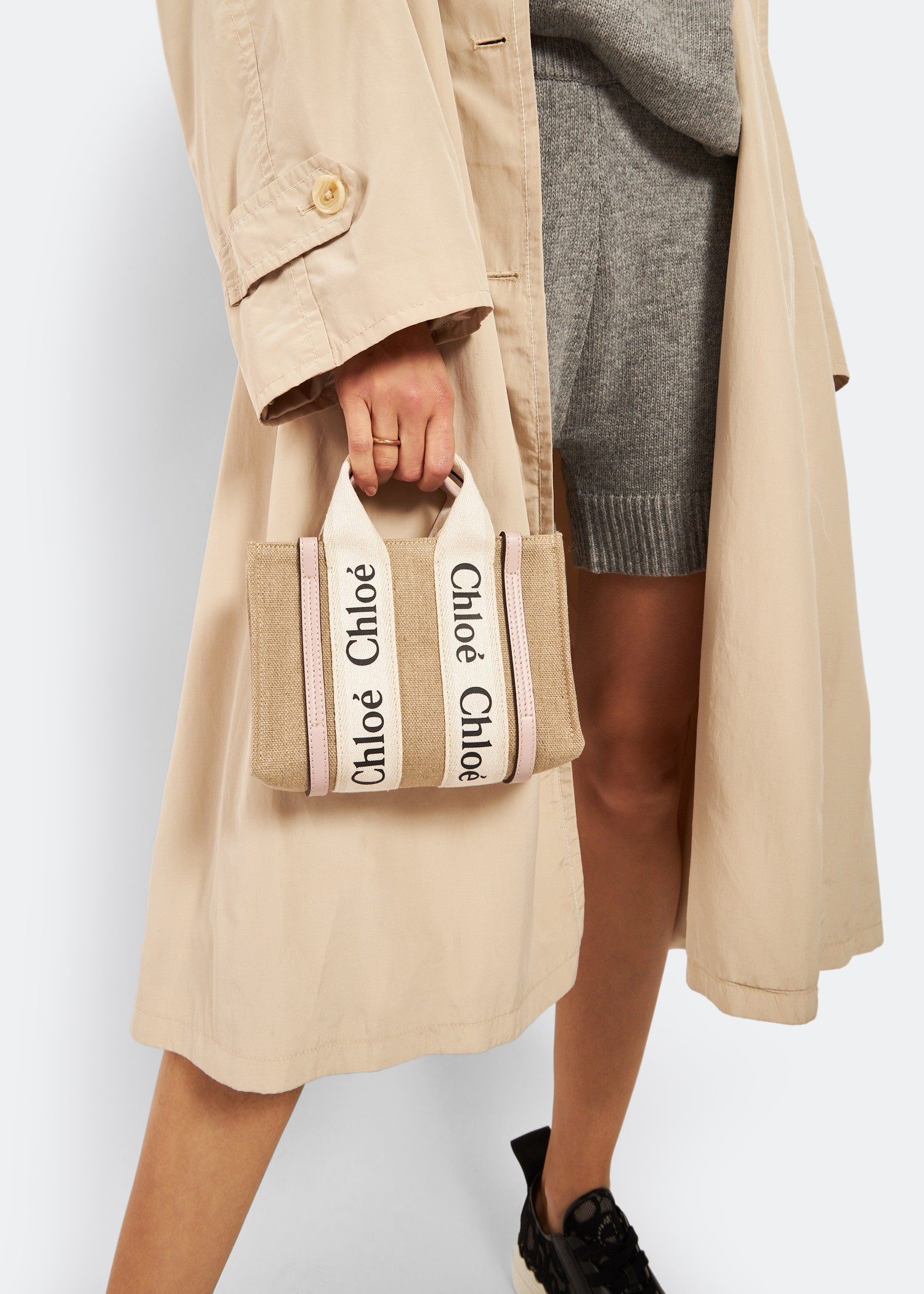 Woody mini tote bag, Beige 
Woody mini tote bag, Beige