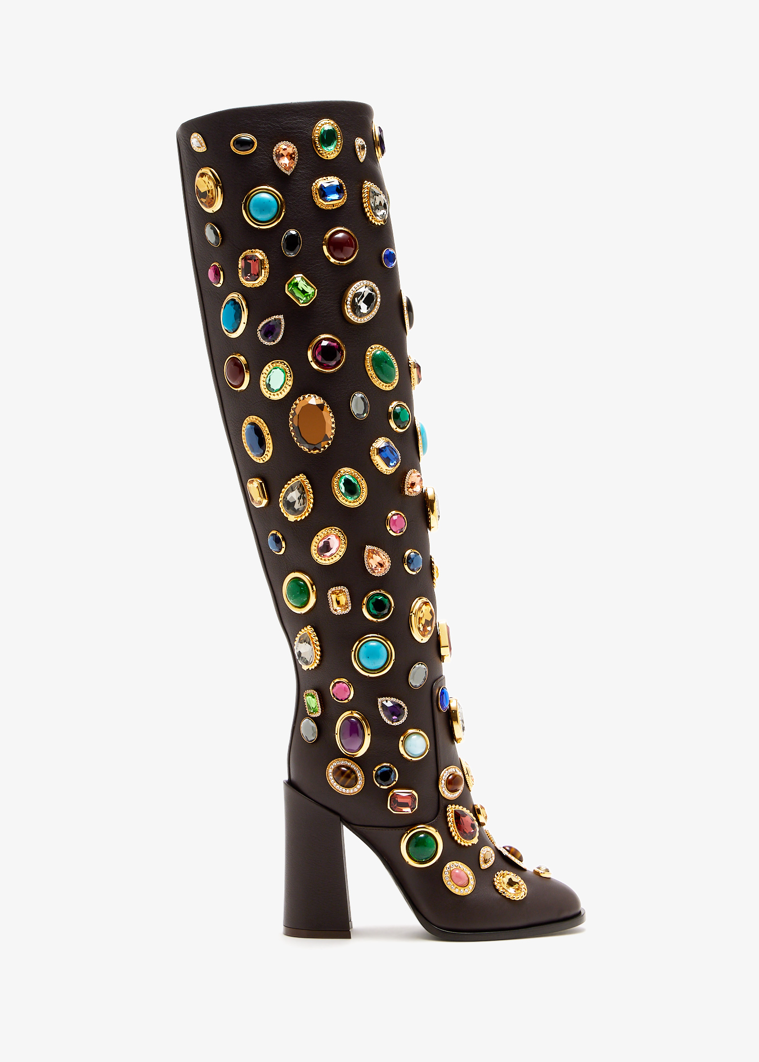 Stone embroidery boots, Brown
Stone embroidery boots, Brown