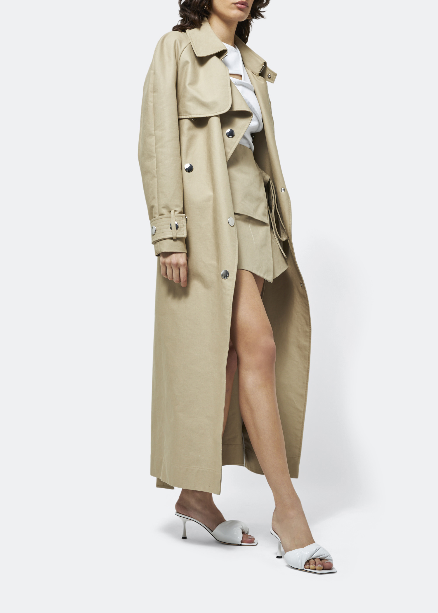 Twist Front 70 heel mules, White
Twist Front 70 heel mules, White