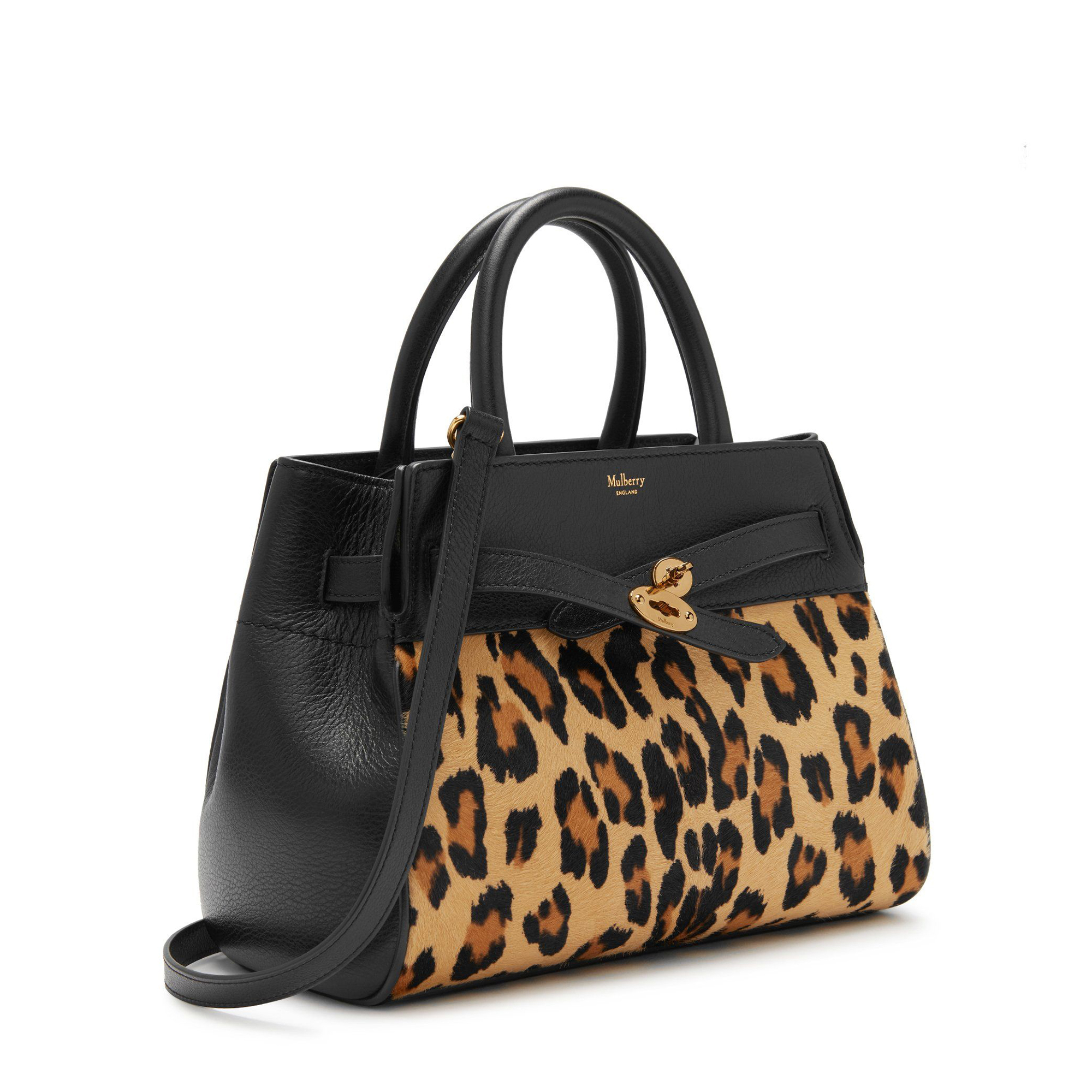Small Belted Bayswater top-handle bag, Animal print