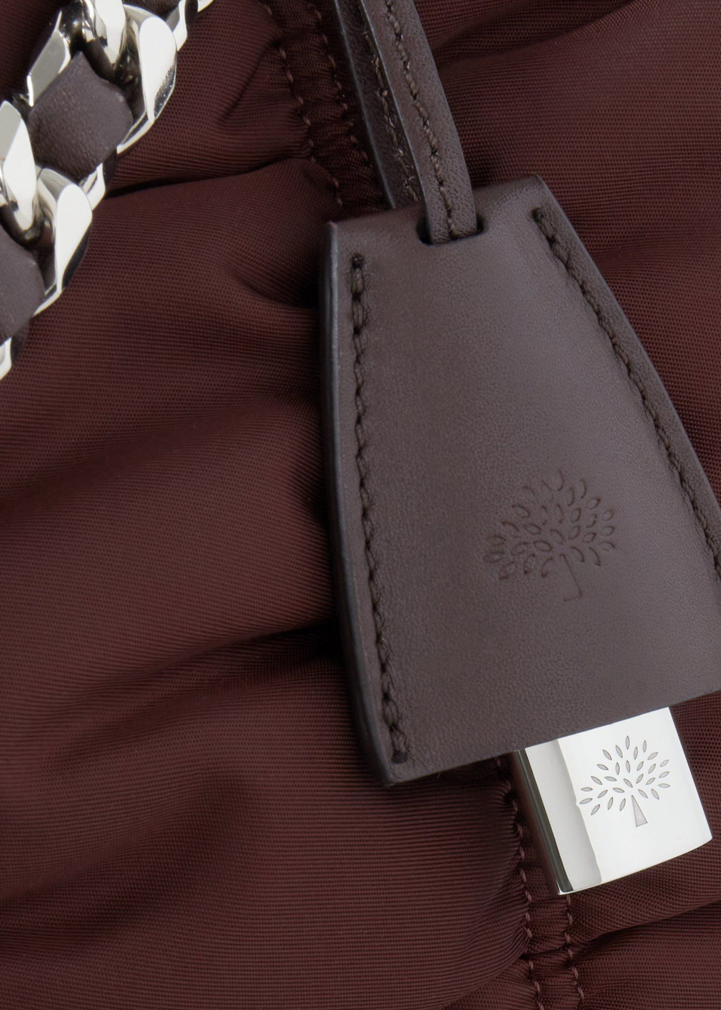 Oversized Lily shoulder bag, Burgundy